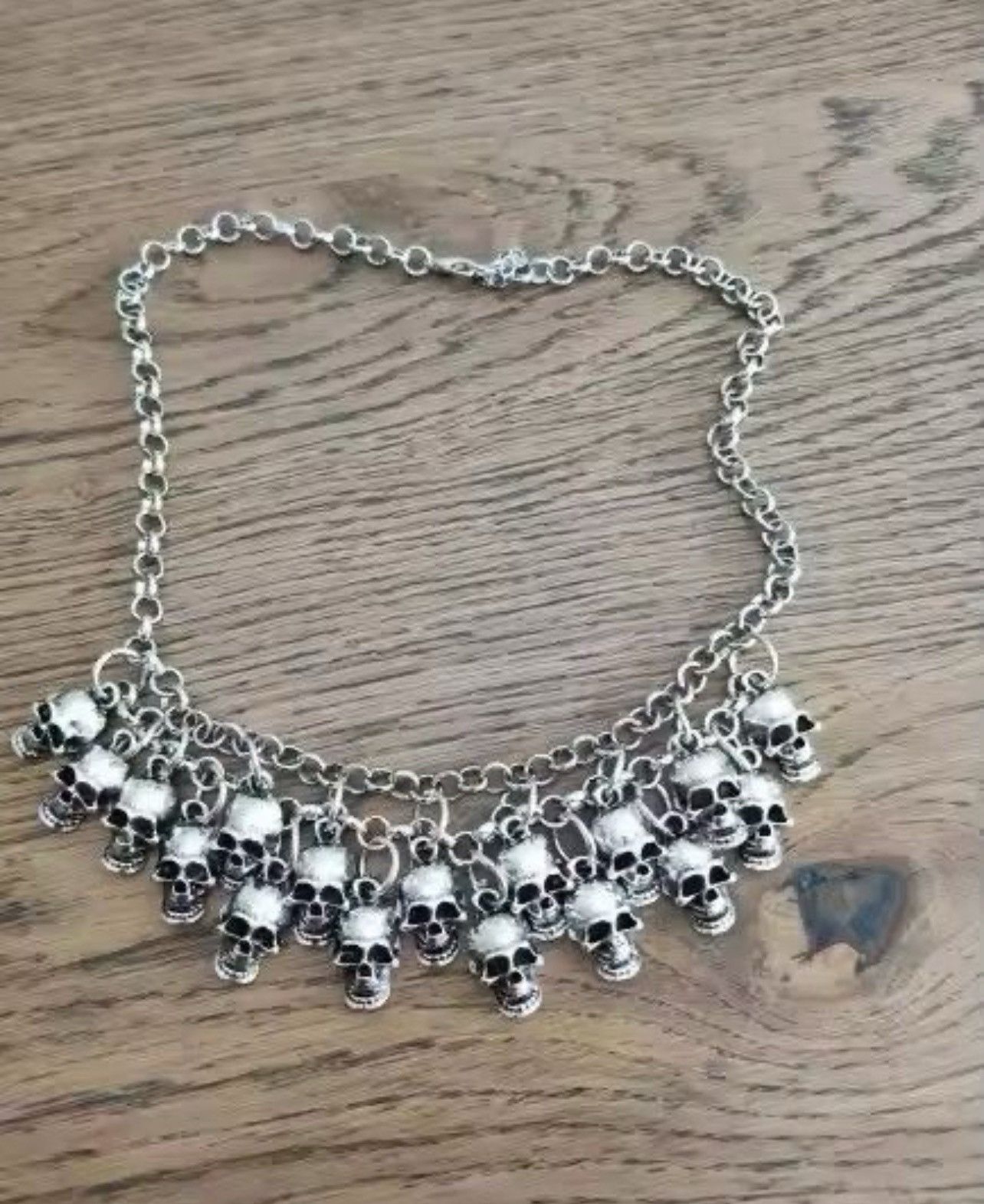 Other Punk Skull Skeleton Layered Chain Necklace Size ONE SIZE - 5 Thumbnail