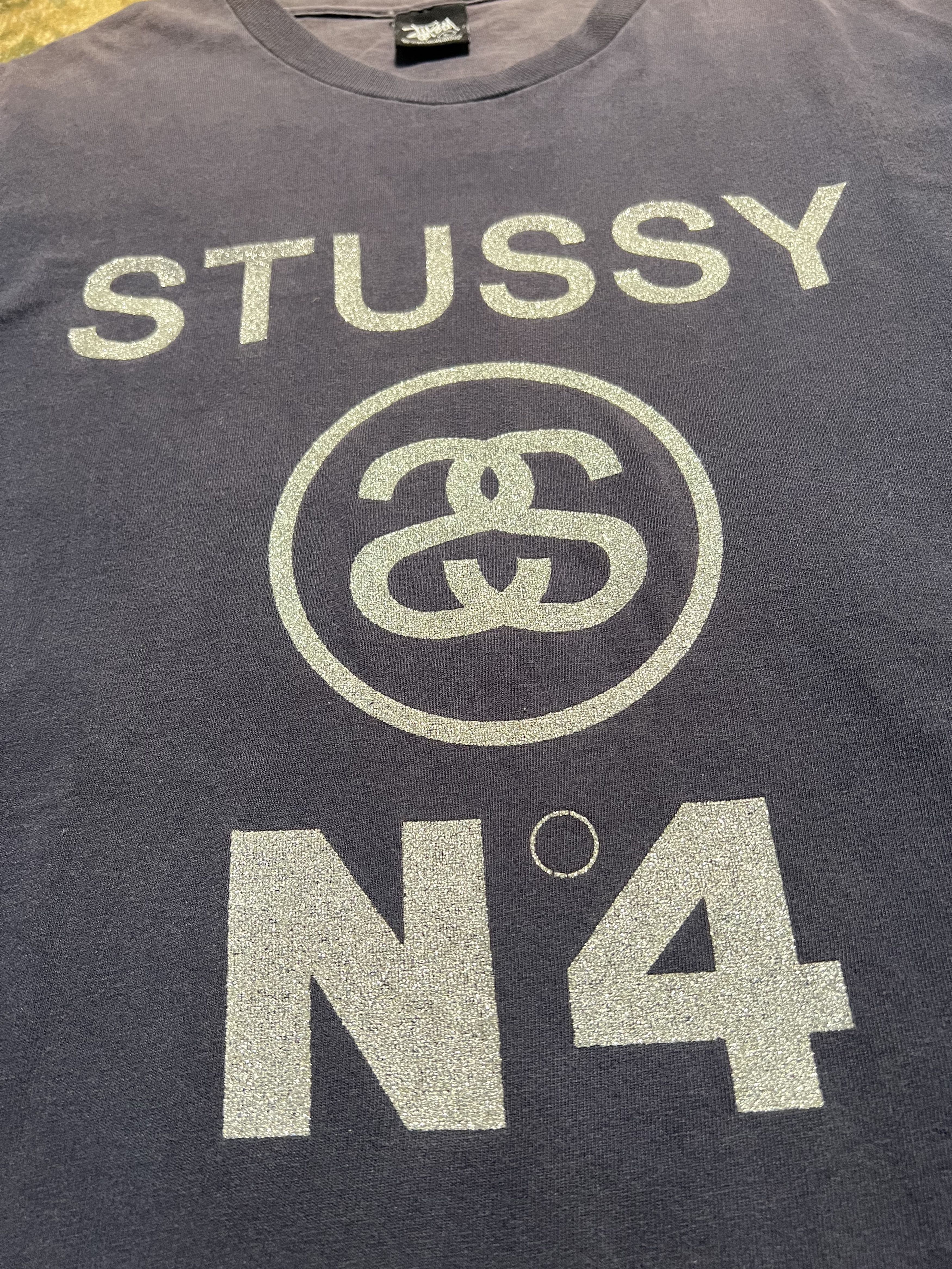 Stussy × Vintage 00s Stussy Iconic Logo N4 Faded Tshirt Tee y2k style Size US M / EU 48-50 / 2 - 4 Thumbnail
