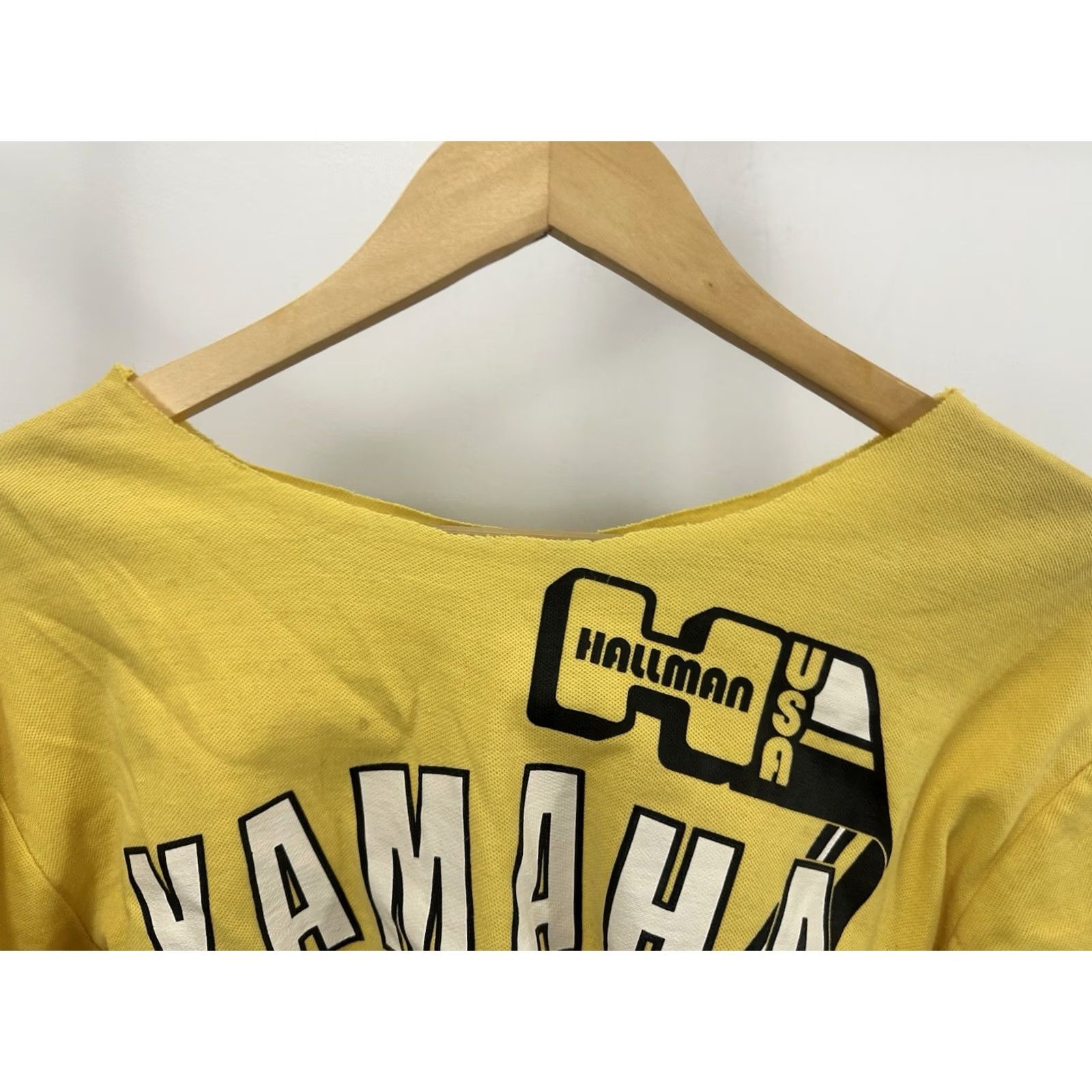 Yamaha VTG 80s Yamaha Hallman USA Motocross Cropped Jersey M Women Yellow Shirt Size M / US 6-8 / IT 42-44 - 4 Thumbnail