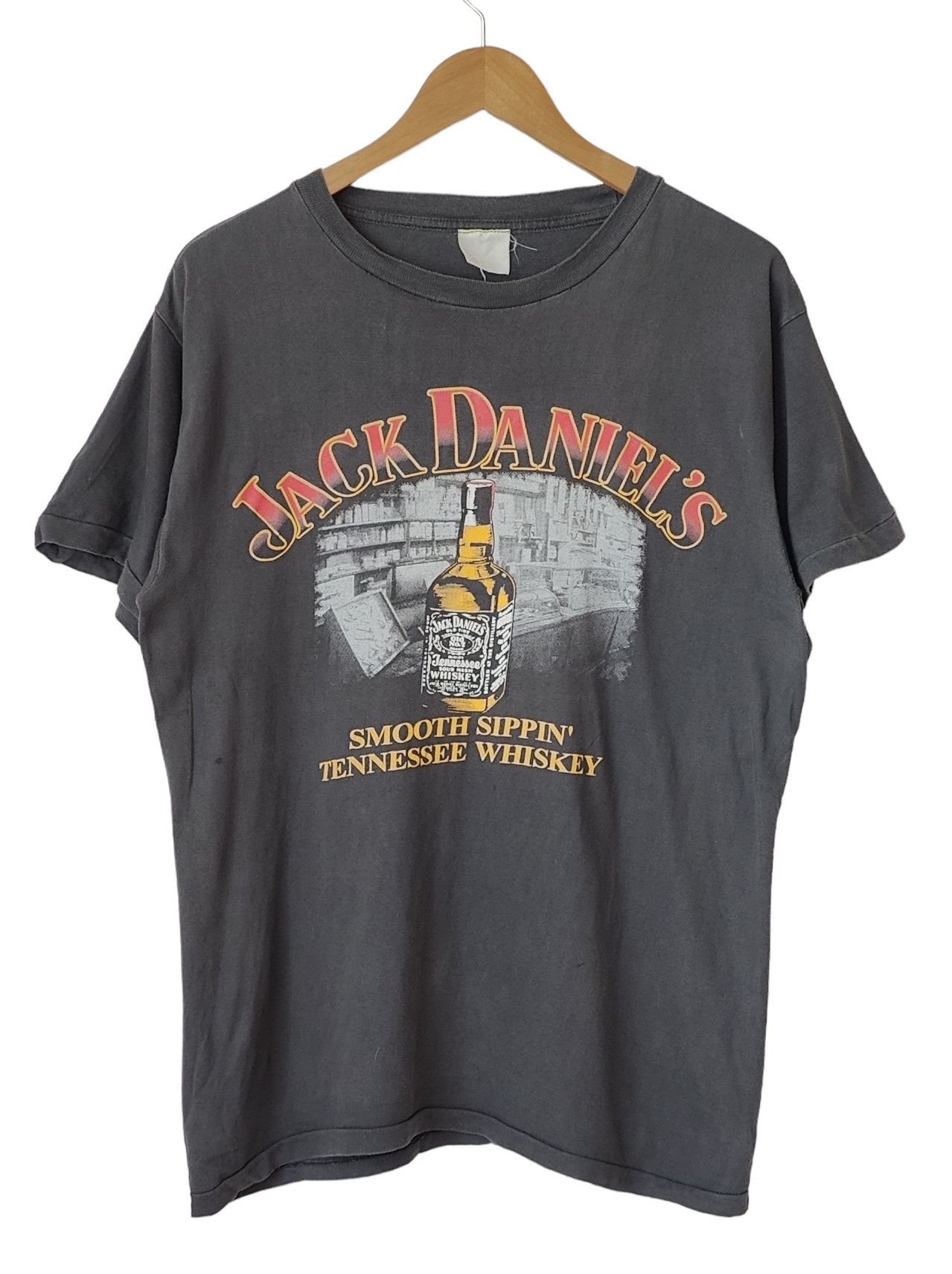 Vintage Jack Daniels Smooth Sippin Single Stitch 90s Vintage Tshirt Size US M / EU 48-50 / 2 - 1 Thumbnail