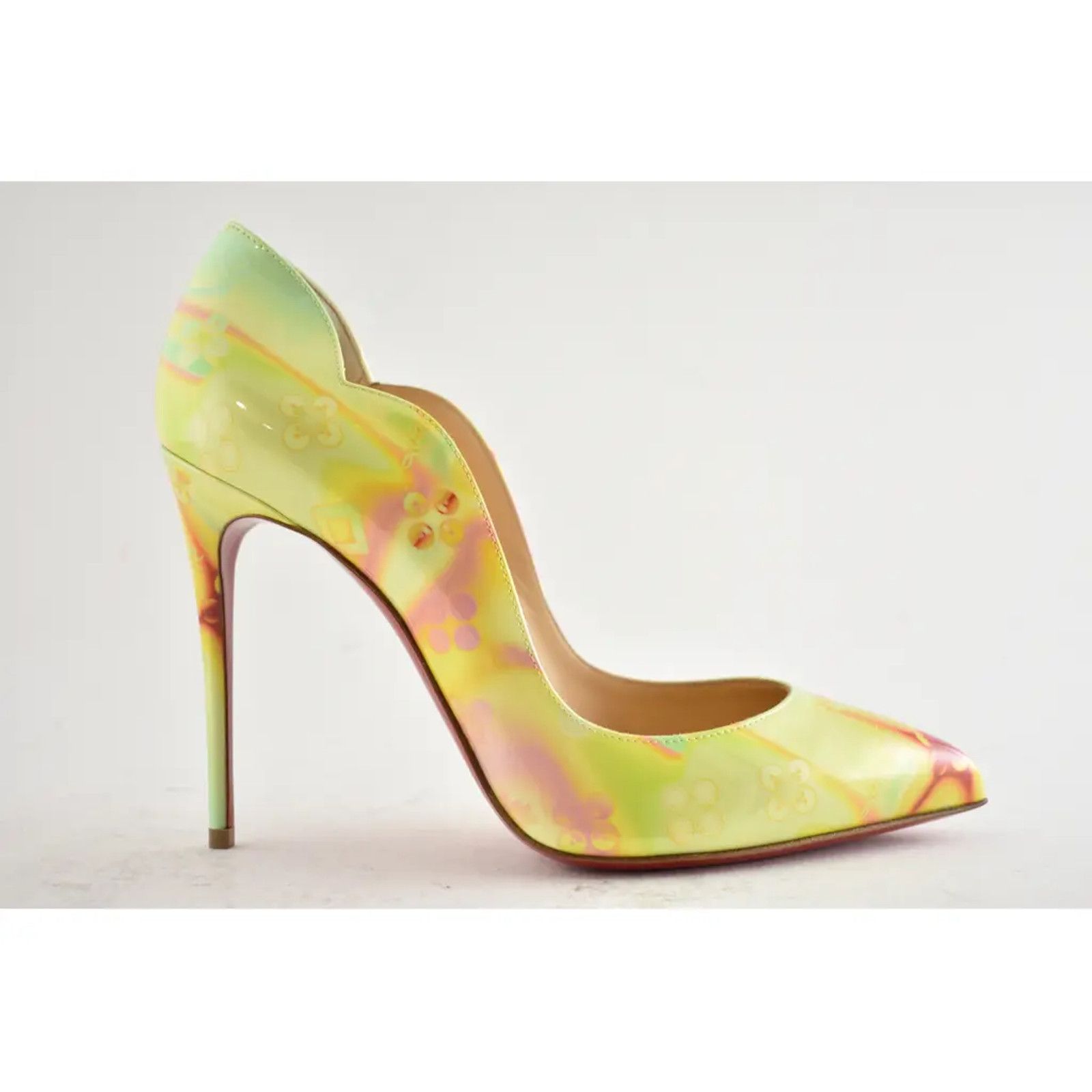 Christian Louboutin Hot Chick 100 Patent Loubi In California Heel Pump 38.5 Size US 8.5 / IT 38.5 - 2 Thumbnail