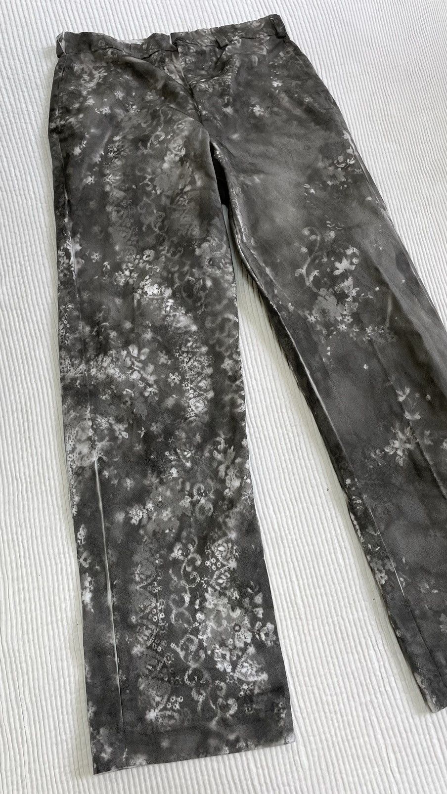 Other Asymmetrical Midnight Hand Painted Floral Punk Pants Size US 31 - 2 Thumbnail