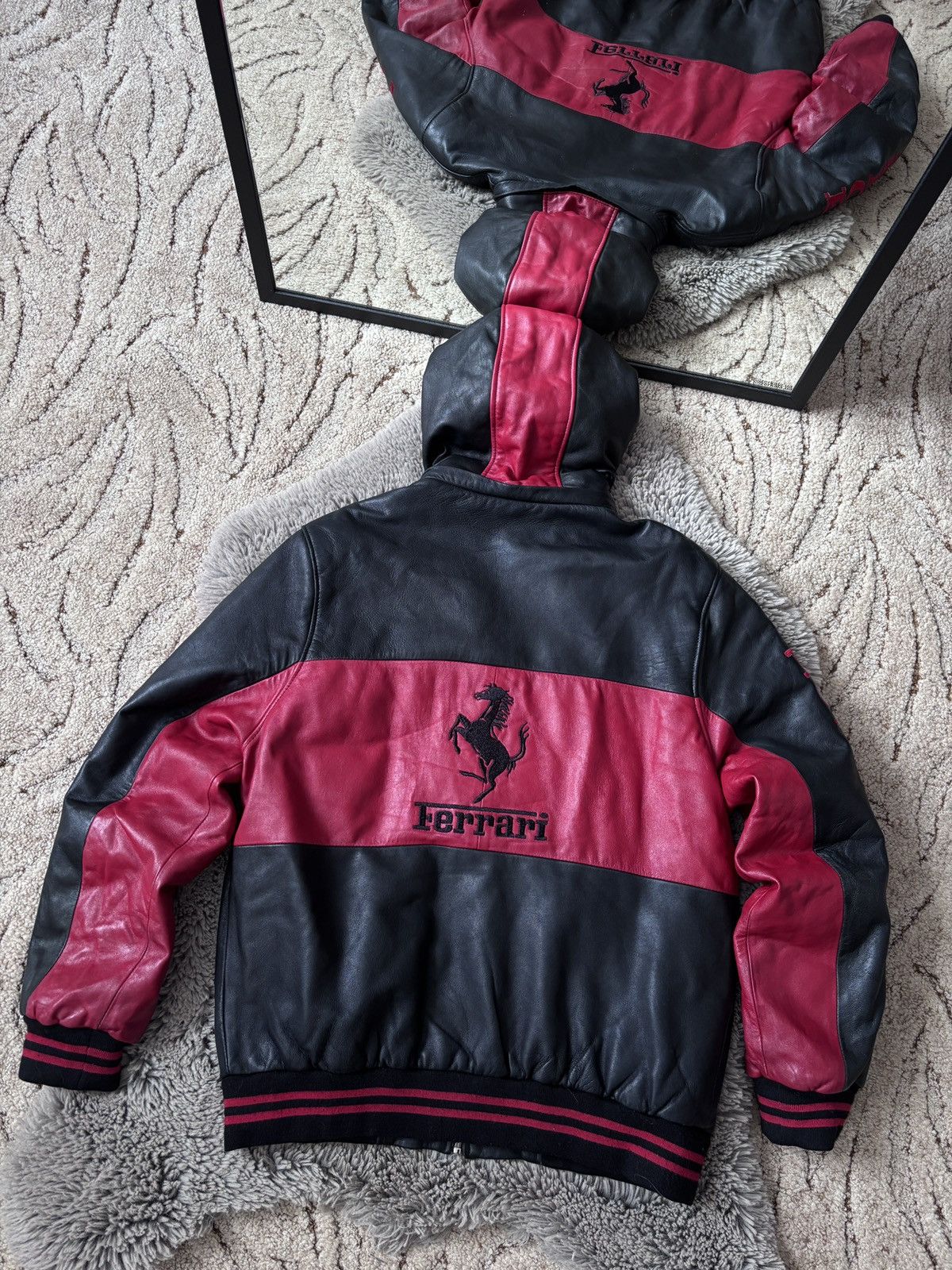 Ferrari Ferrari Racing Vintage Leather Bomber Jacket Size US M / EU 48-50 / 2 - 2 Thumbnail