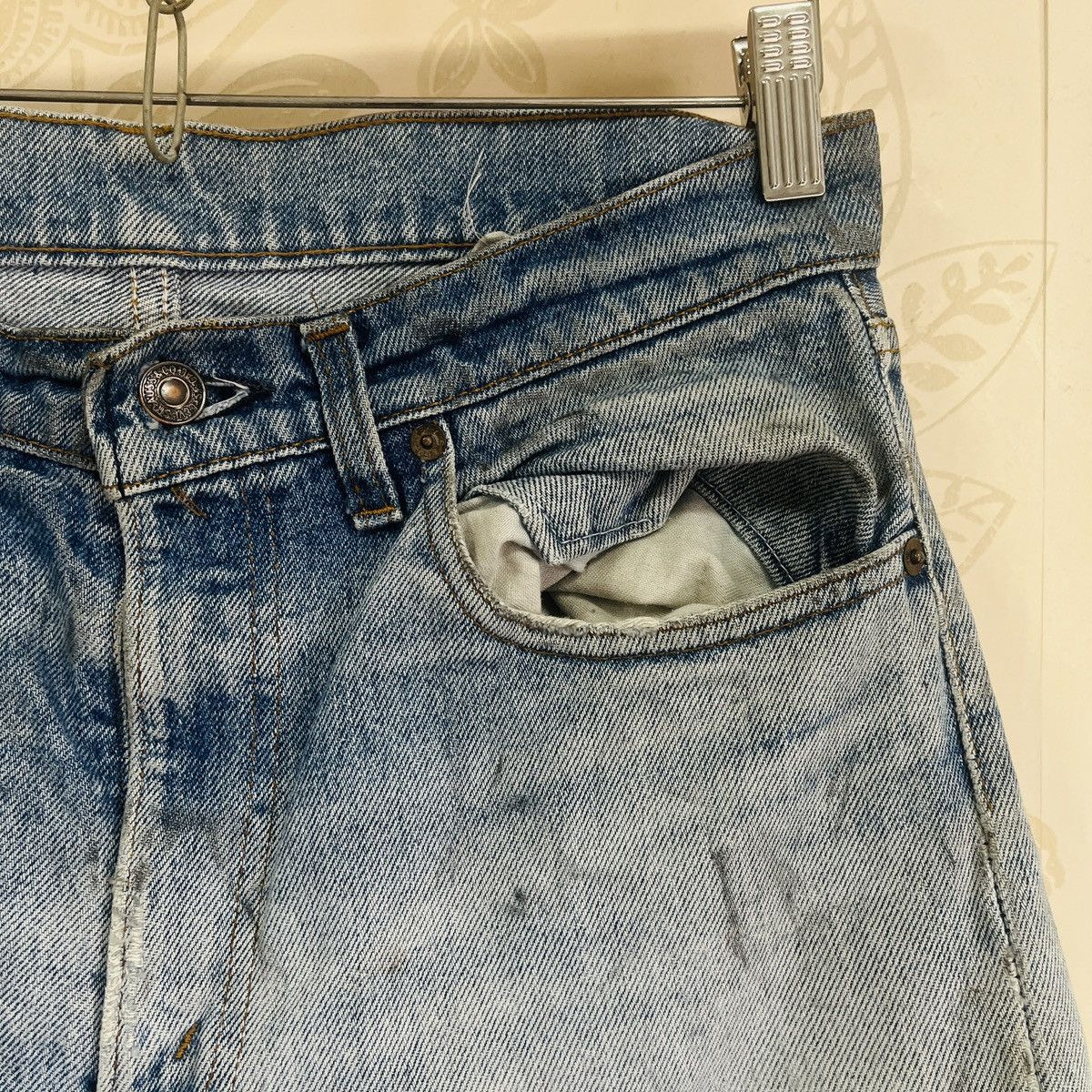 Levi's Grails Levis 501 Button 650 Distressed Ripped Denim USA Size US 30 / EU 46 - 7 Thumbnail