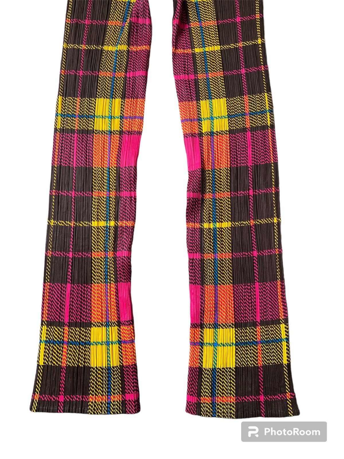 Homme Plisse Issey Miyake × Issey Miyake × Pleats Please Issey Miyake 1990s - Pleats Please Issey Miyake Plaid Tartan Design Pant Size 29" - 6 Thumbnail