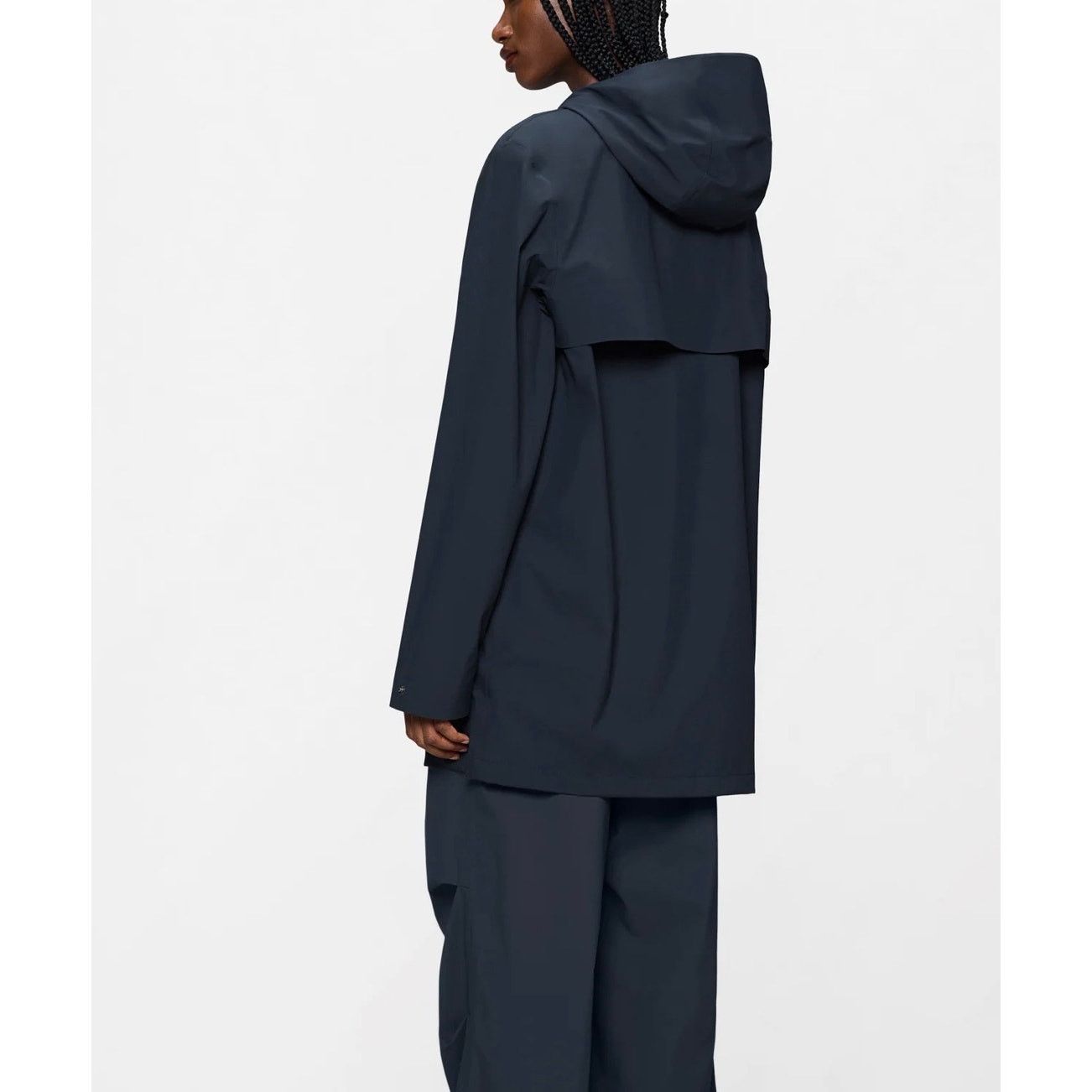 Rains New Rains Suva hardshell long jacket coat navy blue Size US L / EU 52-54 / 3 - 3 Thumbnail