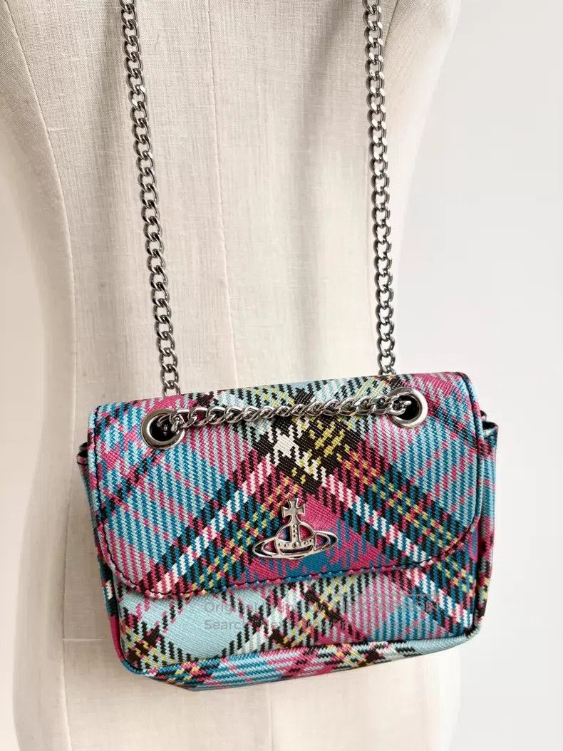 Vivienne Westwood Vivienne Westwood size OS Colorful Plaid Mini Waste Bag Size ONE SIZE - 3 Thumbnail
