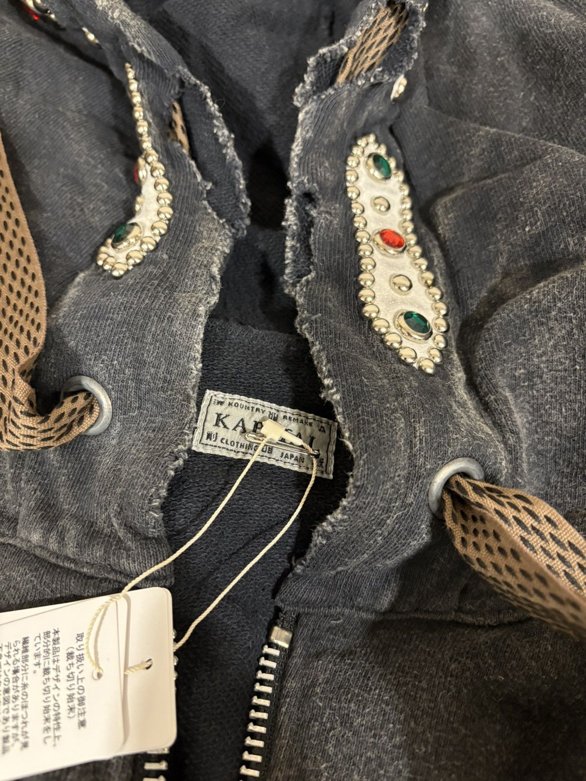 Kapital Fleece Thriller Damaged Devil Hood Blouson (Studs Remake) Size US L / EU 52-54 / 3 - 13 Thumbnail