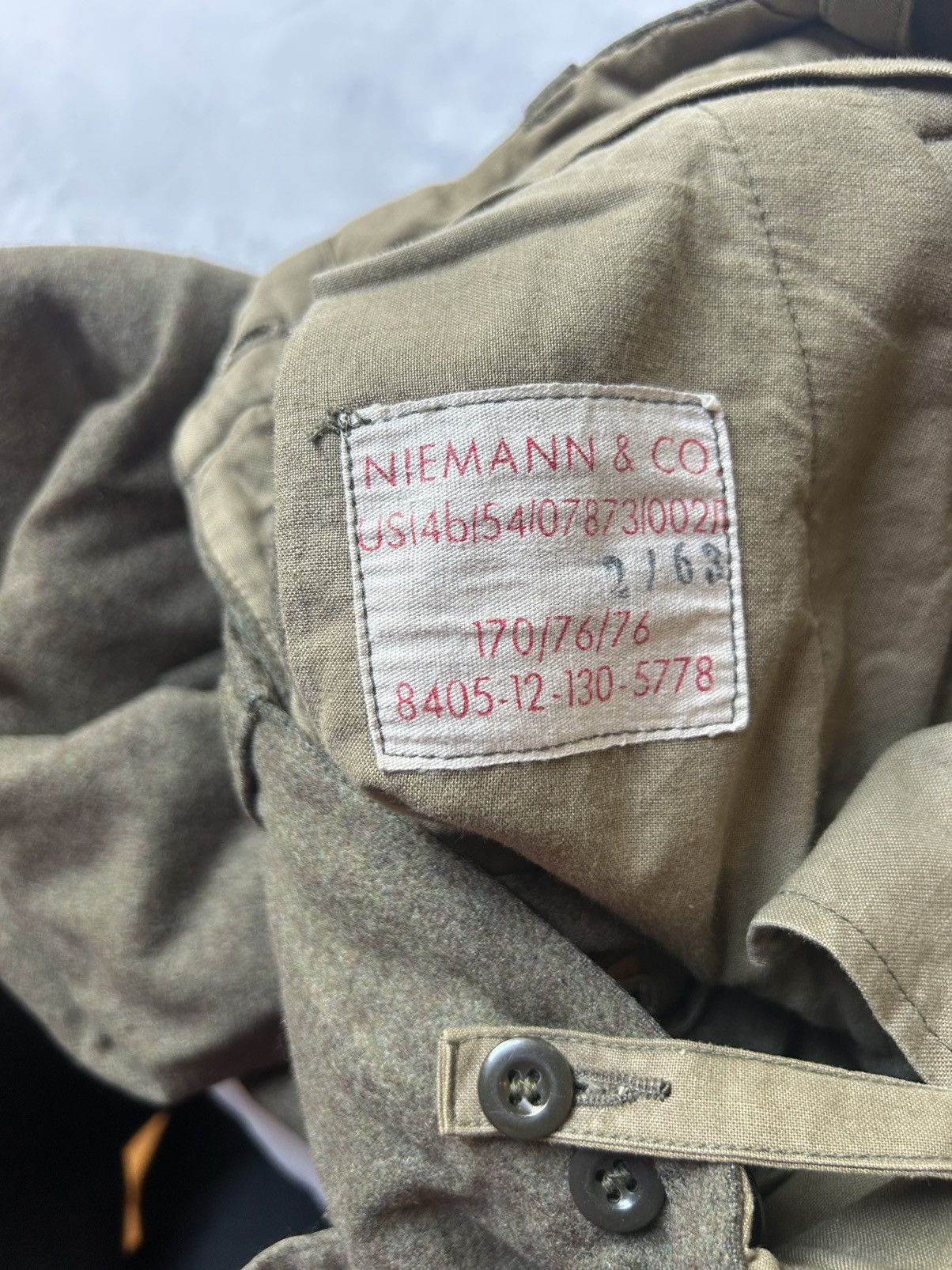 Other Vintage 60s Green Germany Military Wool Pants 32x30 Size US 32 / EU 48 - 3 Thumbnail