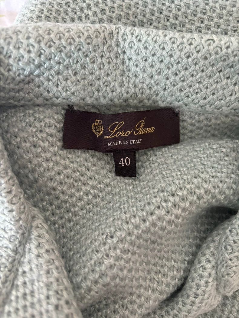 Loro Piana LORO PIANA Cashmere flax and silk blended honeycomb needle Size S / US 4 / IT 40 - 4 Thumbnail