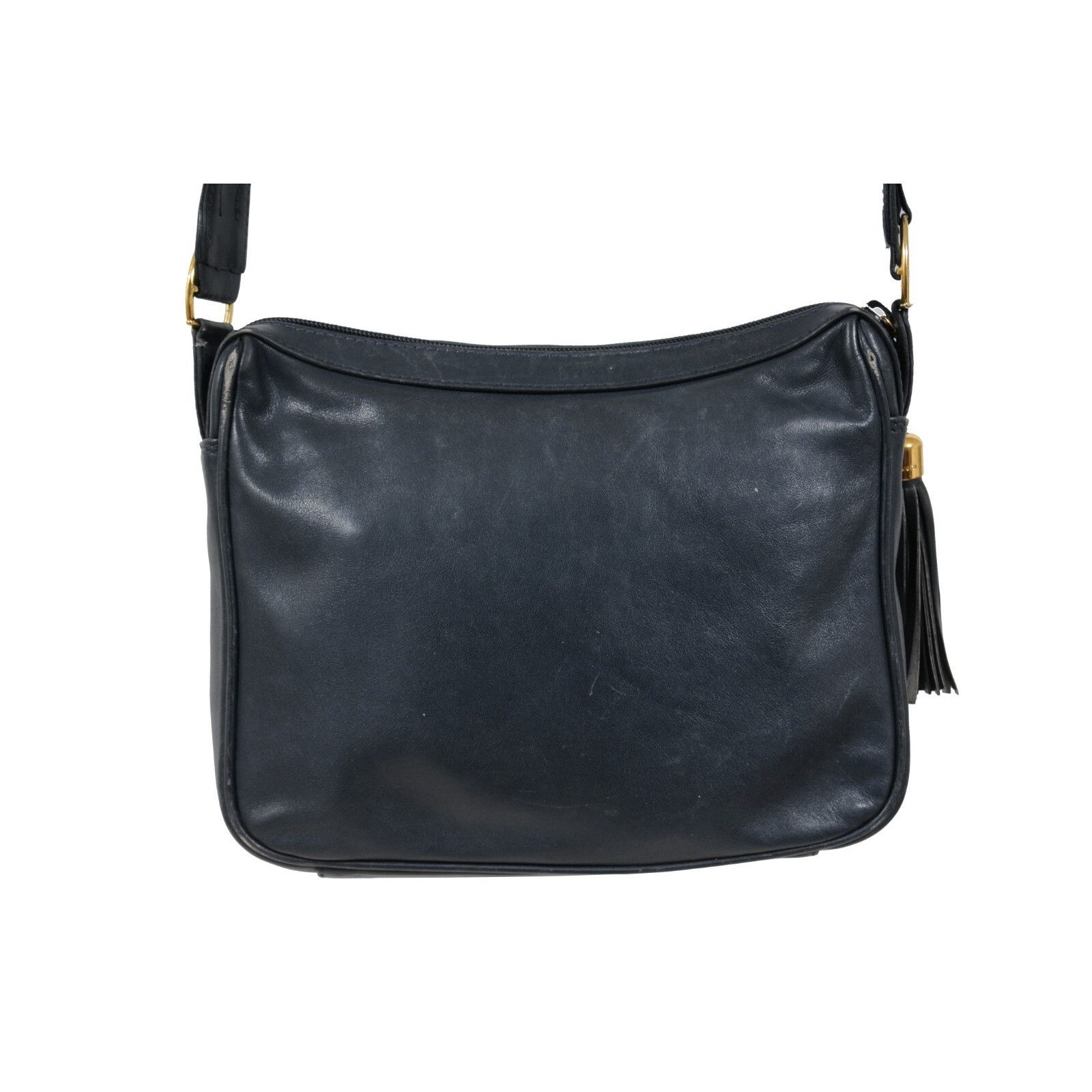 Gucci Vintage Crossbody Bag Blue Lambskin Leather Purse Gold Size ONE SIZE - 9 Thumbnail