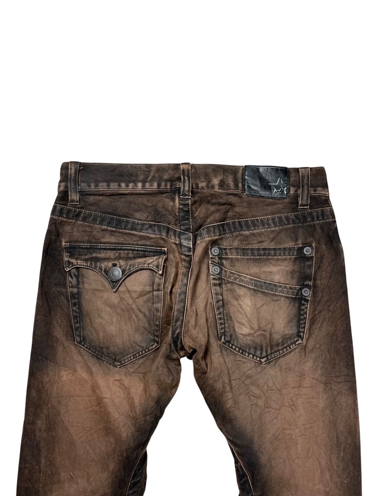 If Six Was Nine 2000s Rattle Trap - Chocolate Mud Wash Denim Pants Size US 29 - 6 Thumbnail