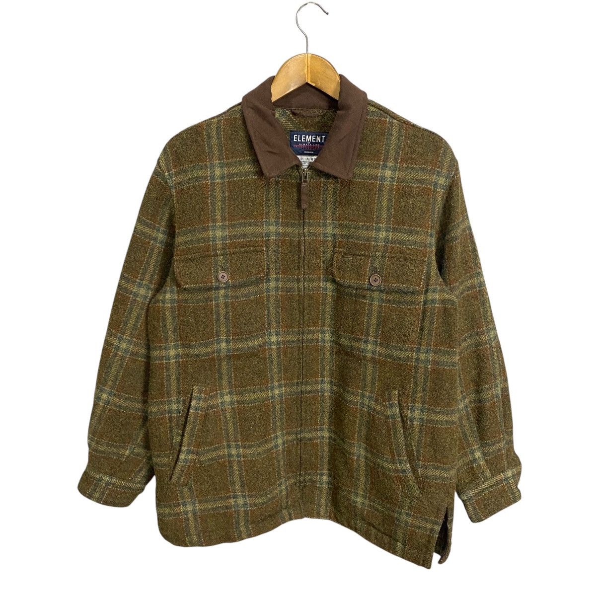 Flannel × Japanese Brand Element Of simple life flannel zipper jacket Size US M / EU 48-50 / 2 - 1 Thumbnail