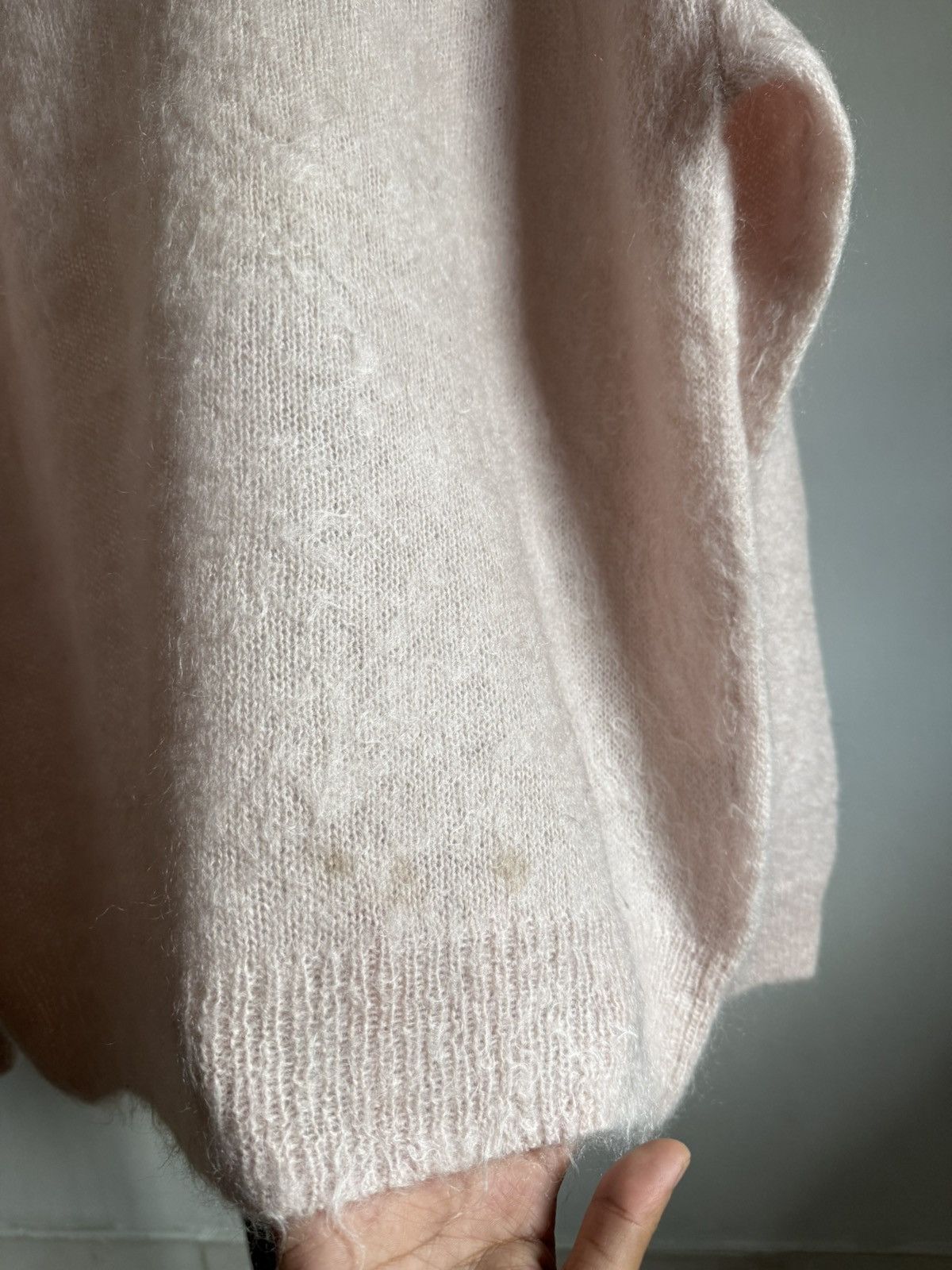 Auralee Auralee Brushed Super Kid Mohair Knit sweater light pink Size L / US 10 / IT 46 - 7 Thumbnail
