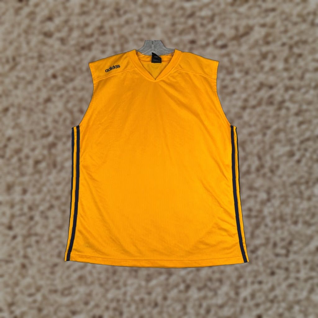 Adidas VINTAGE Adidas Soccer Jersey Adult XL Yellow Logo Tank Jersey Men Soccer Training Size US XL / EU 56 / 4 - 1 Thumbnail