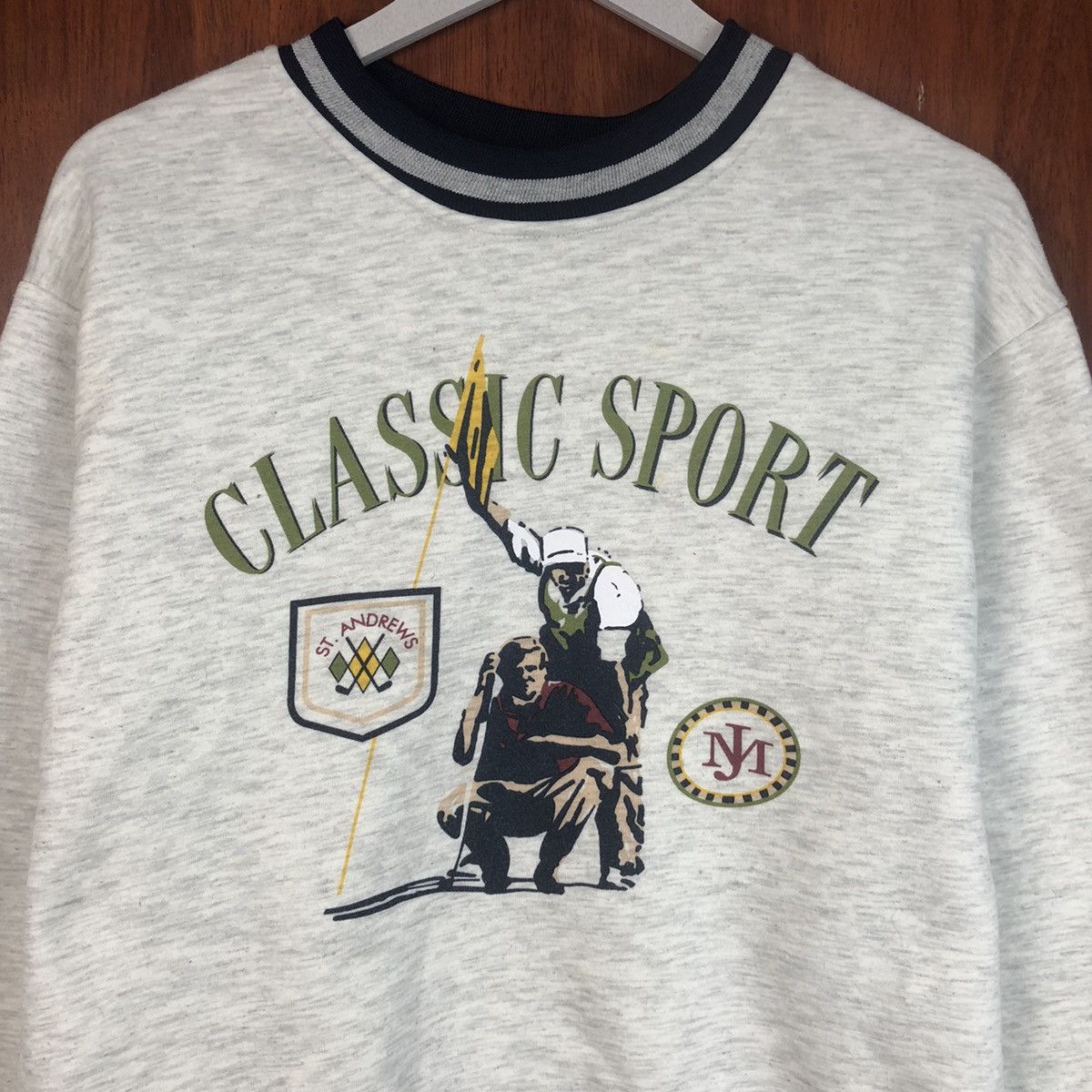 Japanese Brand Girly Doll Classic Sport Grey Sweatshirt #7486 Size US M / EU 48-50 / 2 - 5 Thumbnail