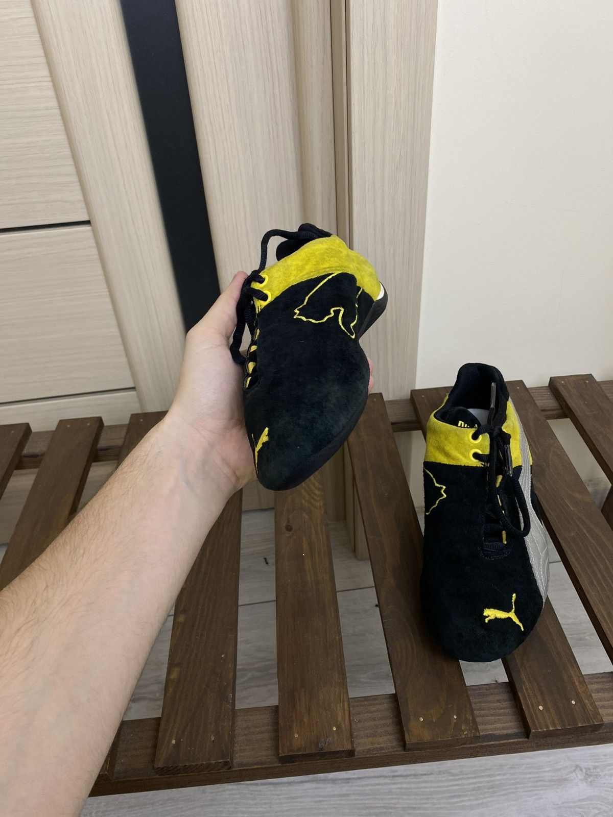 Puma Vintage Puma speed cat black yellow shoes size 39(25 cm) Size US 9 / IT 39 - 16 Thumbnail