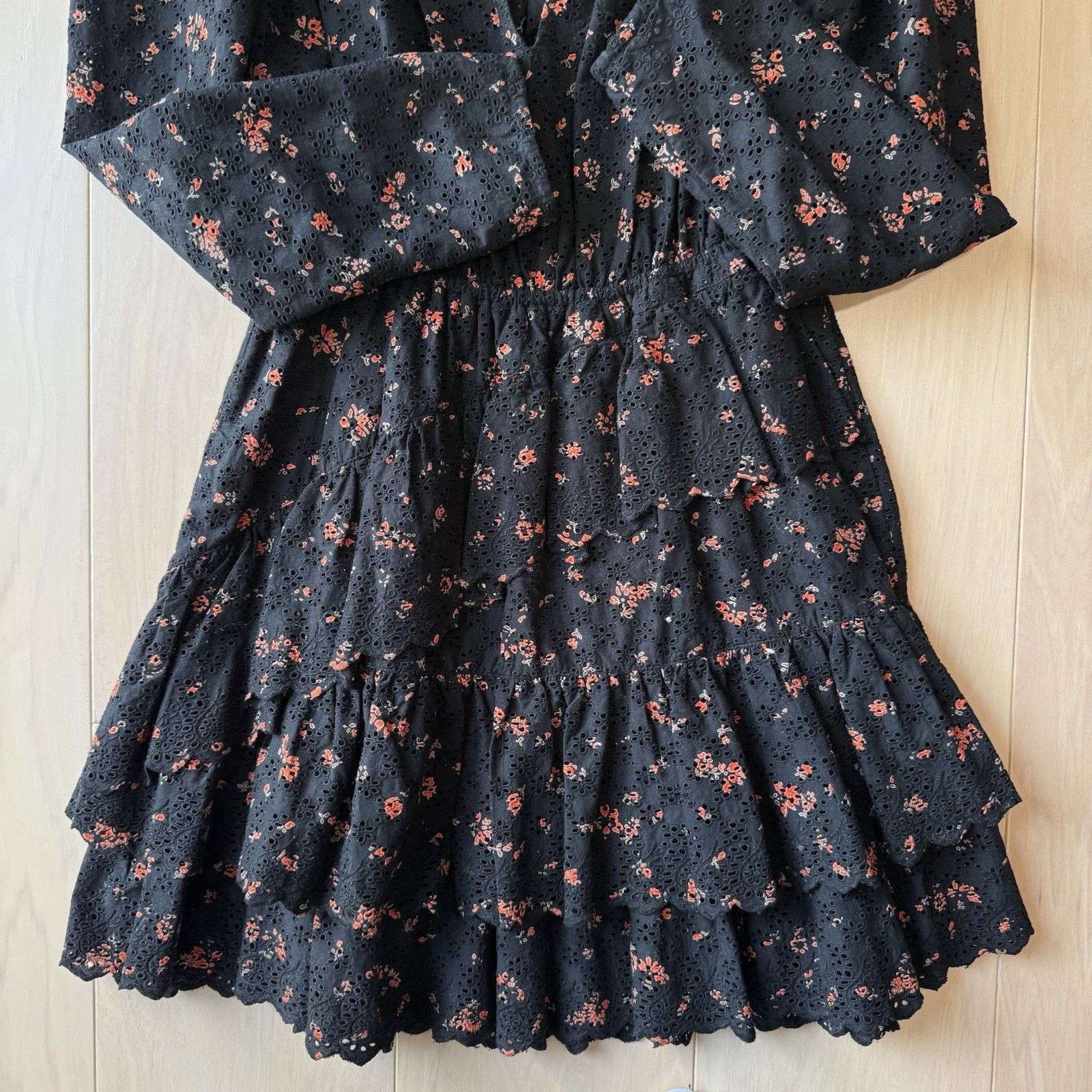 Ulla Johnson Ulla Johnson Josette Dress Women's 0 Black Floral Glam Boho Size XS / US 0-2 / IT 36-38 - 5 Thumbnail