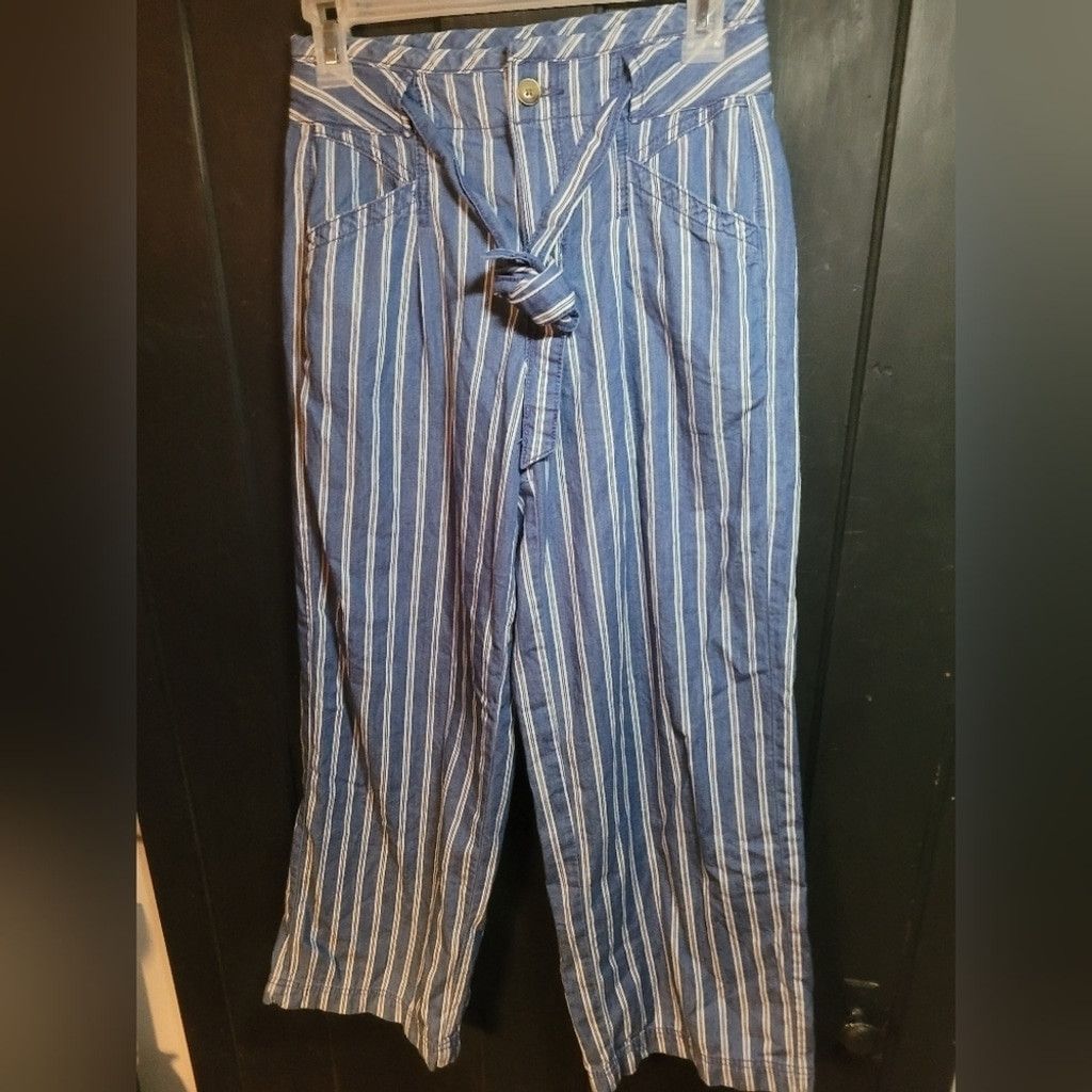 American Eagle Outfitters American Eagle, casual pants, blue/white, NWOT, Size 00 Size 24" / US 00 / IT 34 - 2 Thumbnail