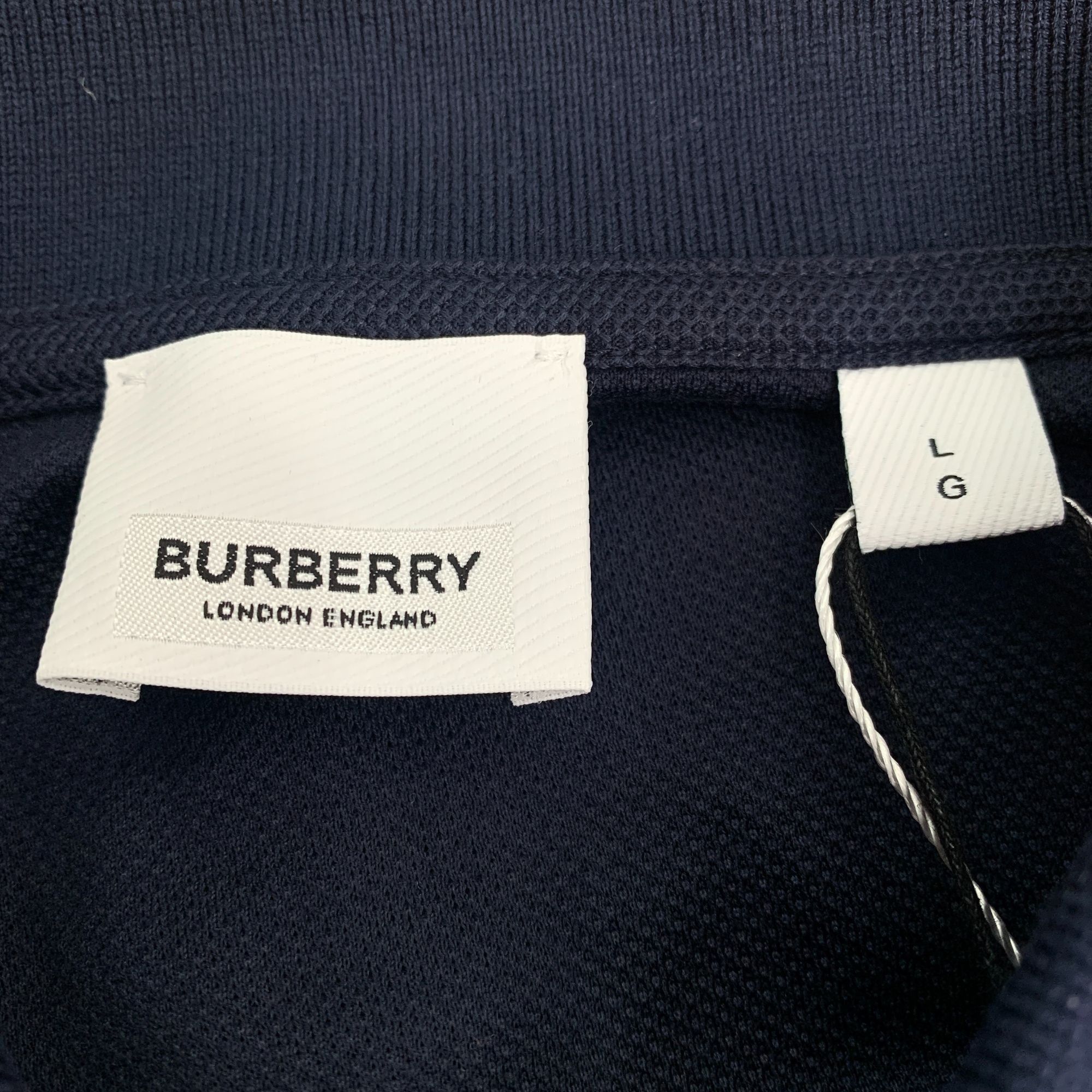 Burberry Burberry Mens Navy Cotton Polo Shirt Large Size US L / EU 52-54 / 3 - 5 Thumbnail
