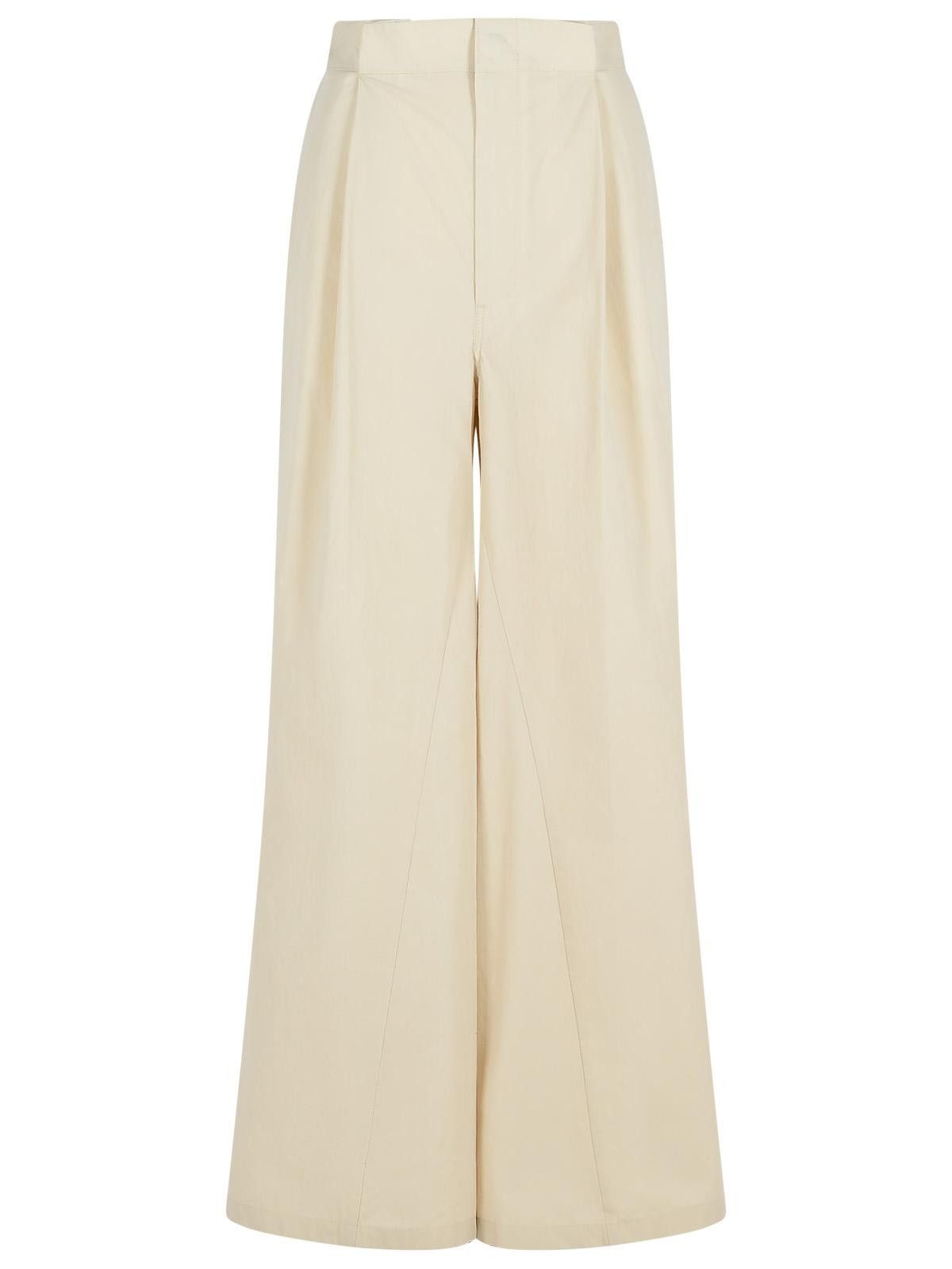 MAISON MARGIELA 'Over' Ivory Cotton Blend Pants