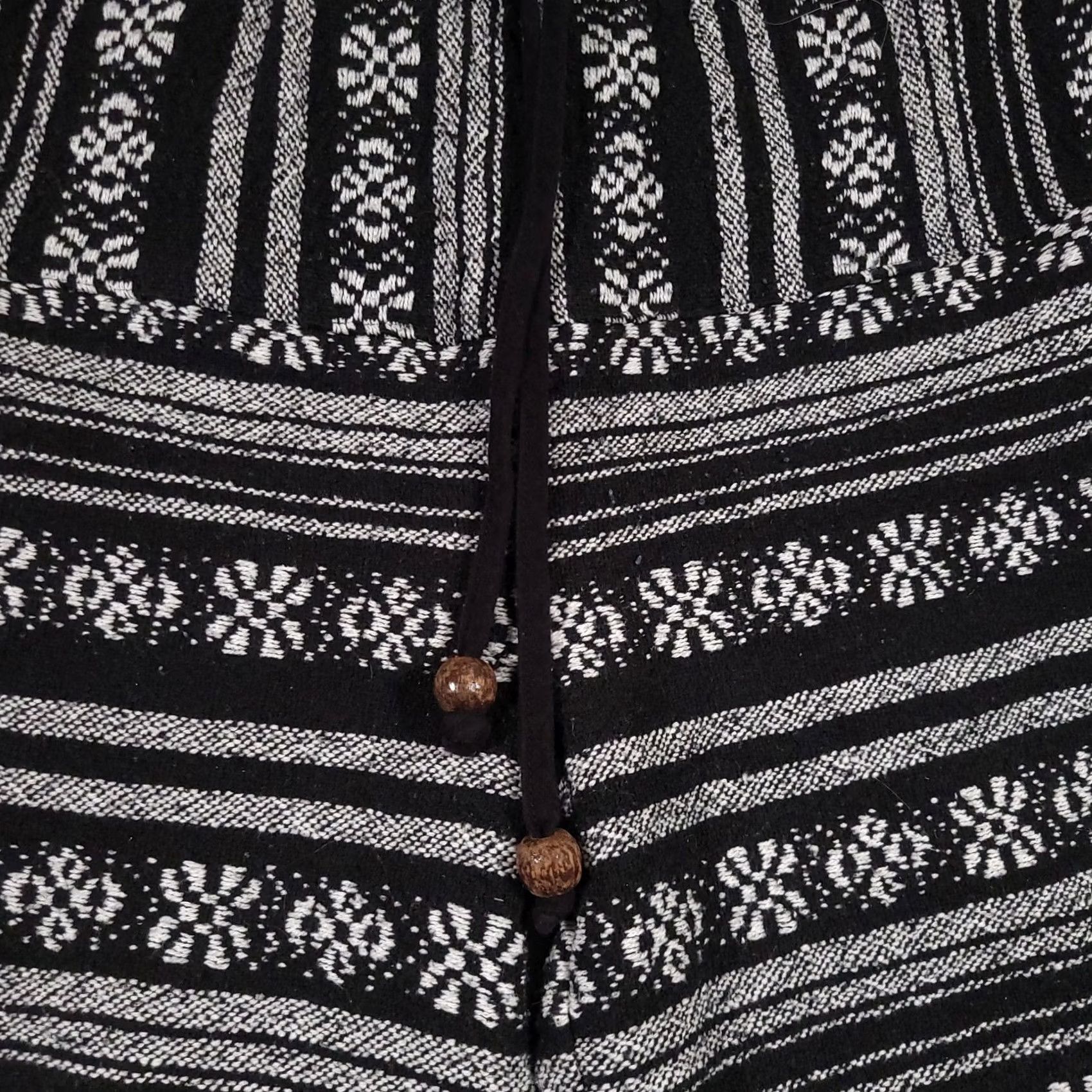 HARE Harem Pants Jogger Women Small Black Cotton Knit Drawstring Elastic Waist Pockets Tapered Inseam 25in From Harempants.com Size 28" / US 6 / IT 42 - 4 Thumbnail