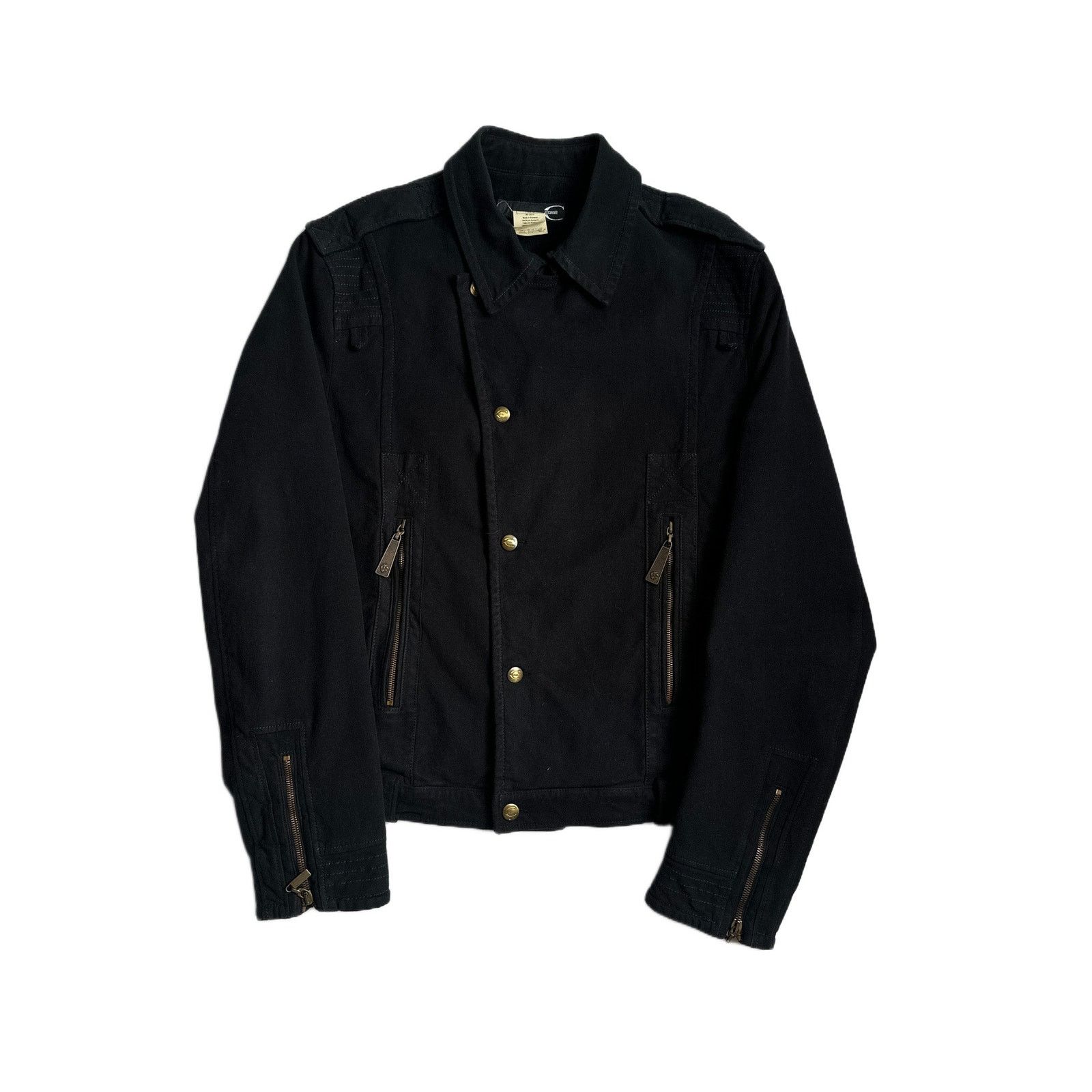 Just Cavalli Cavalli Moleskin Biker Jacket Size US L / EU 52-54 / 3 - 1 Thumbnail
