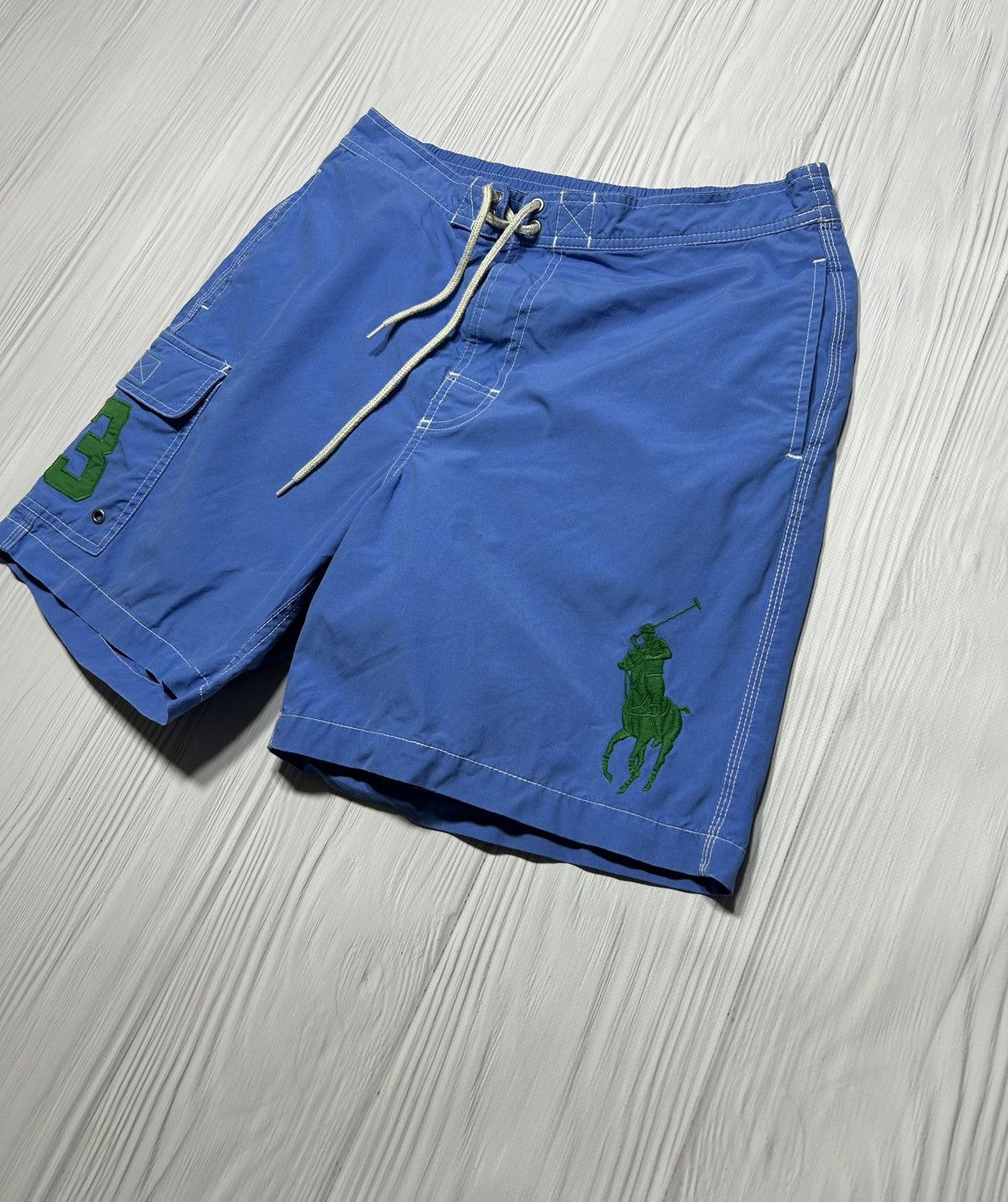 Polo Ralph Lauren Vintage Polo Ralph Lauren Big Pony 3 Team Shorts Size S Size US 30 / EU 46 - 2 Thumbnail