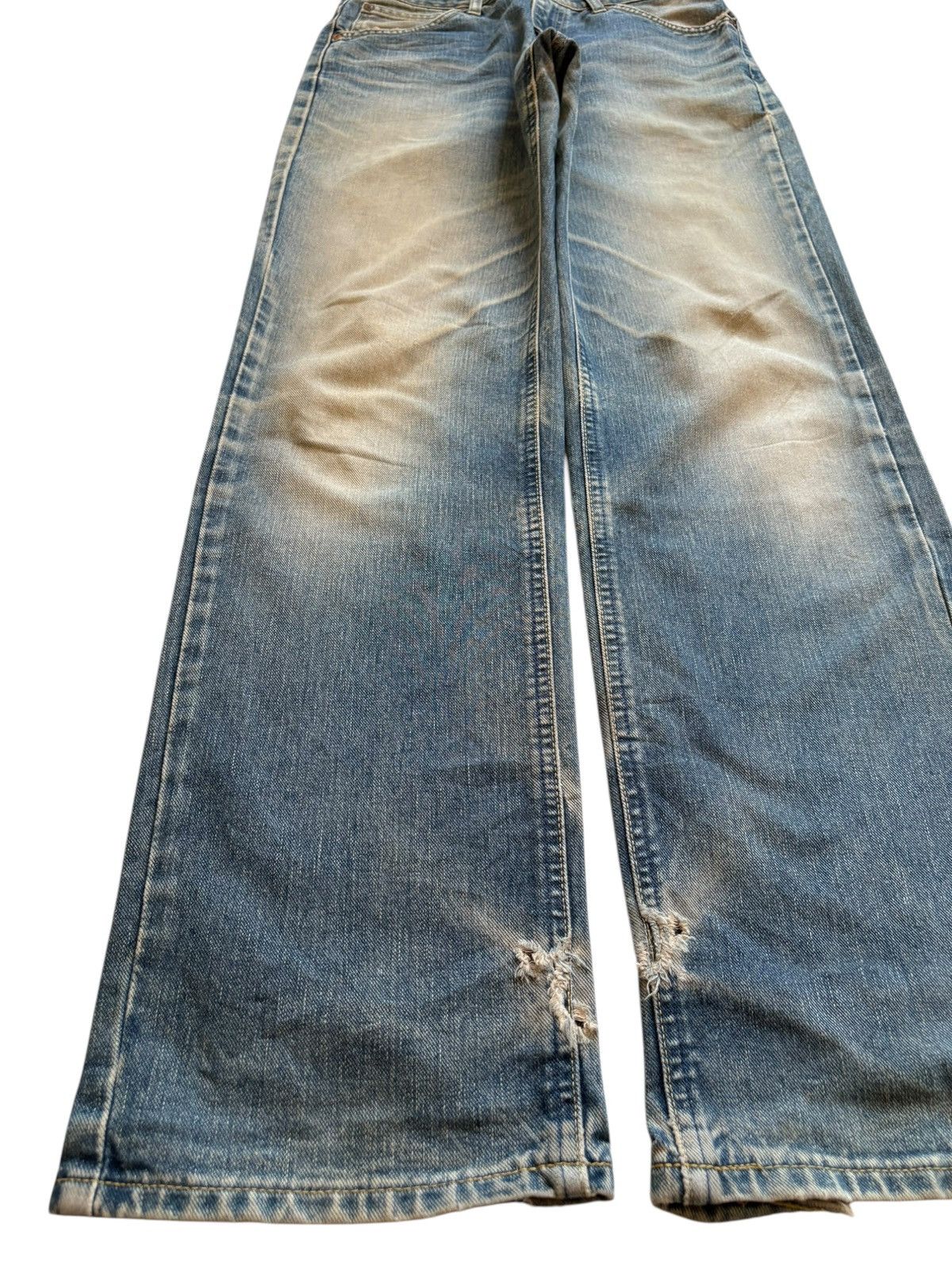 Japanese Brand × Lee Vintage Lee Rusty Mud Wash Distressed Loose Baggy Jeans Size US 29 - 6 Thumbnail