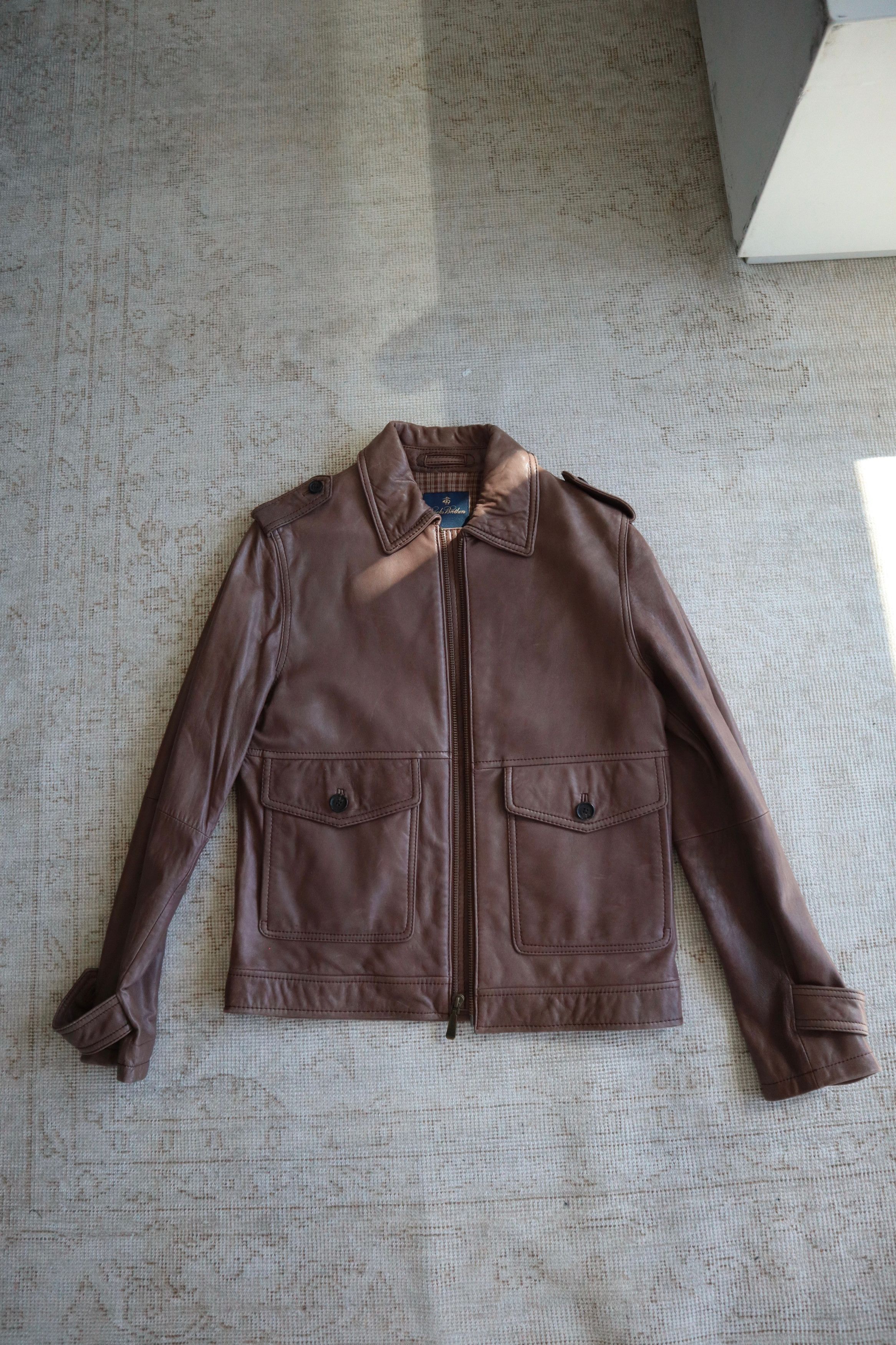Brooks Brothers Light Weight Leather Jacket Size US S / EU 44-46 / 1 - 10 Thumbnail