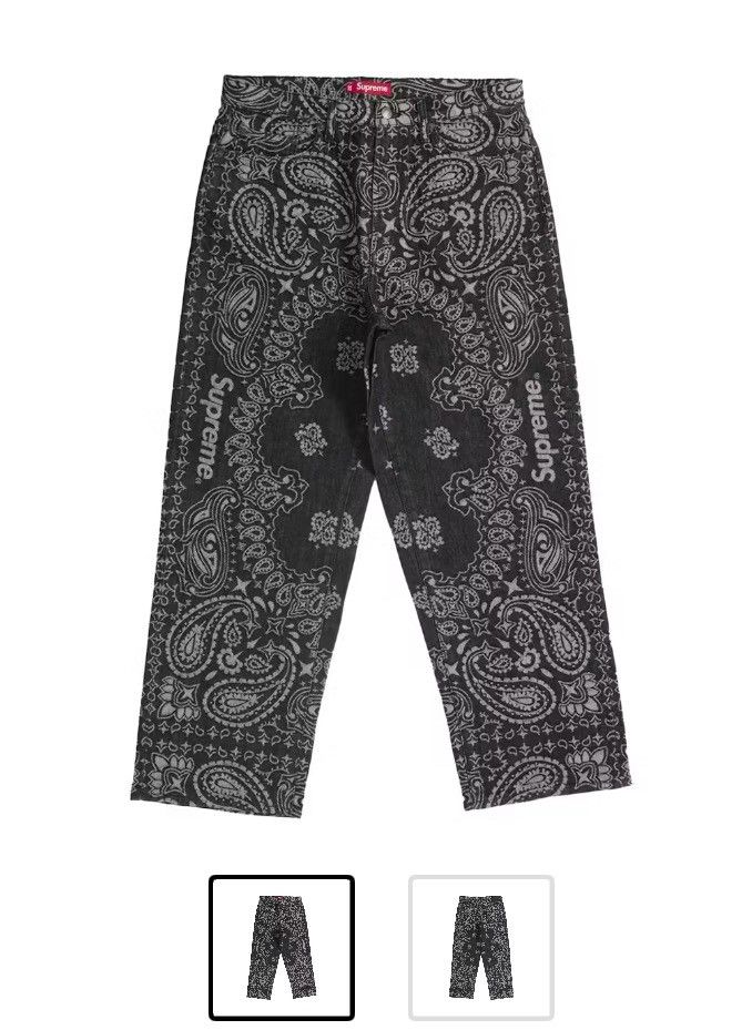 Supreme Supreme Bandana Jacquard Baggy Jean | Grailed