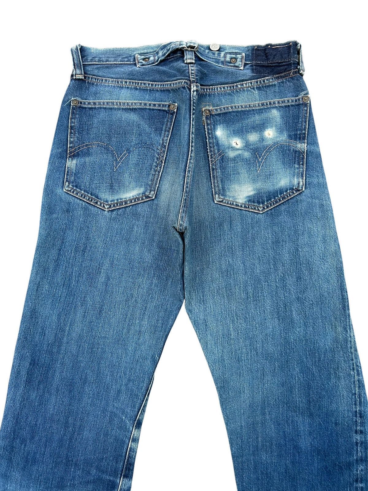 Kapital Vintage Levis Big E Selvedge Buckle Back Thrashed Denim Jean Size US 30 / EU 46 - 11 Thumbnail
