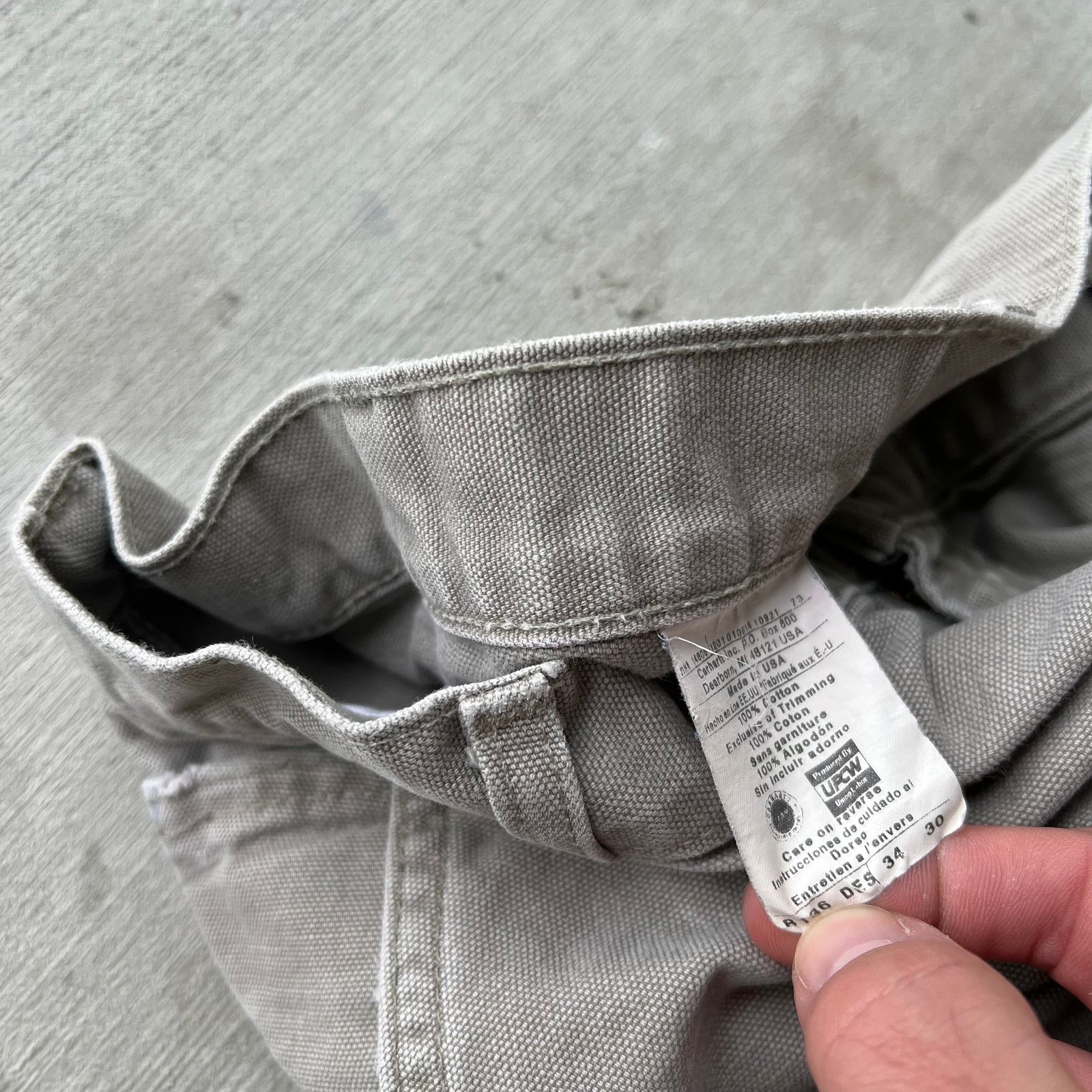 Carhartt × Vintage Carhartt DES gray double knee work wear carpenter pants Size US 33 - 7 Thumbnail