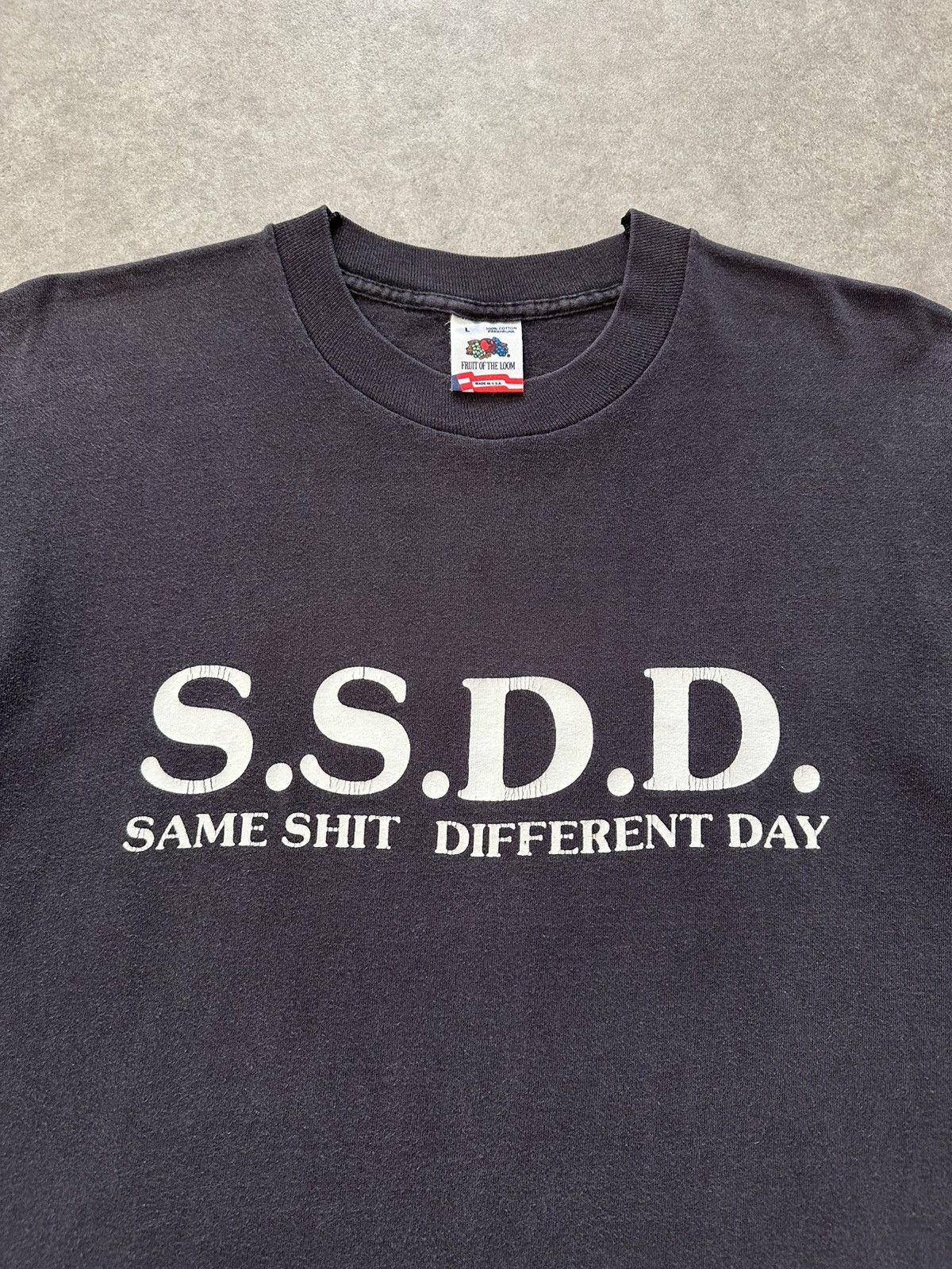 Vintage Same Shit Different Day Shirt Punk Vulgar Humor Tee