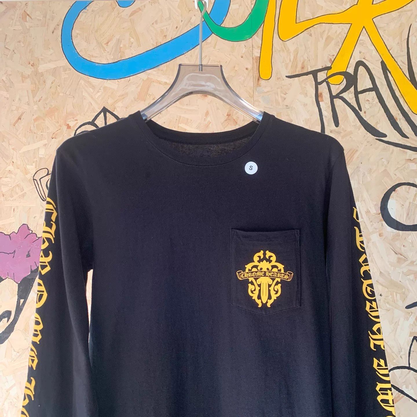 Chrome Hearts Chrome Hearts Black Sword Yellow Letter Script LS Size US S / EU 44-46 / 1 - 3 Thumbnail