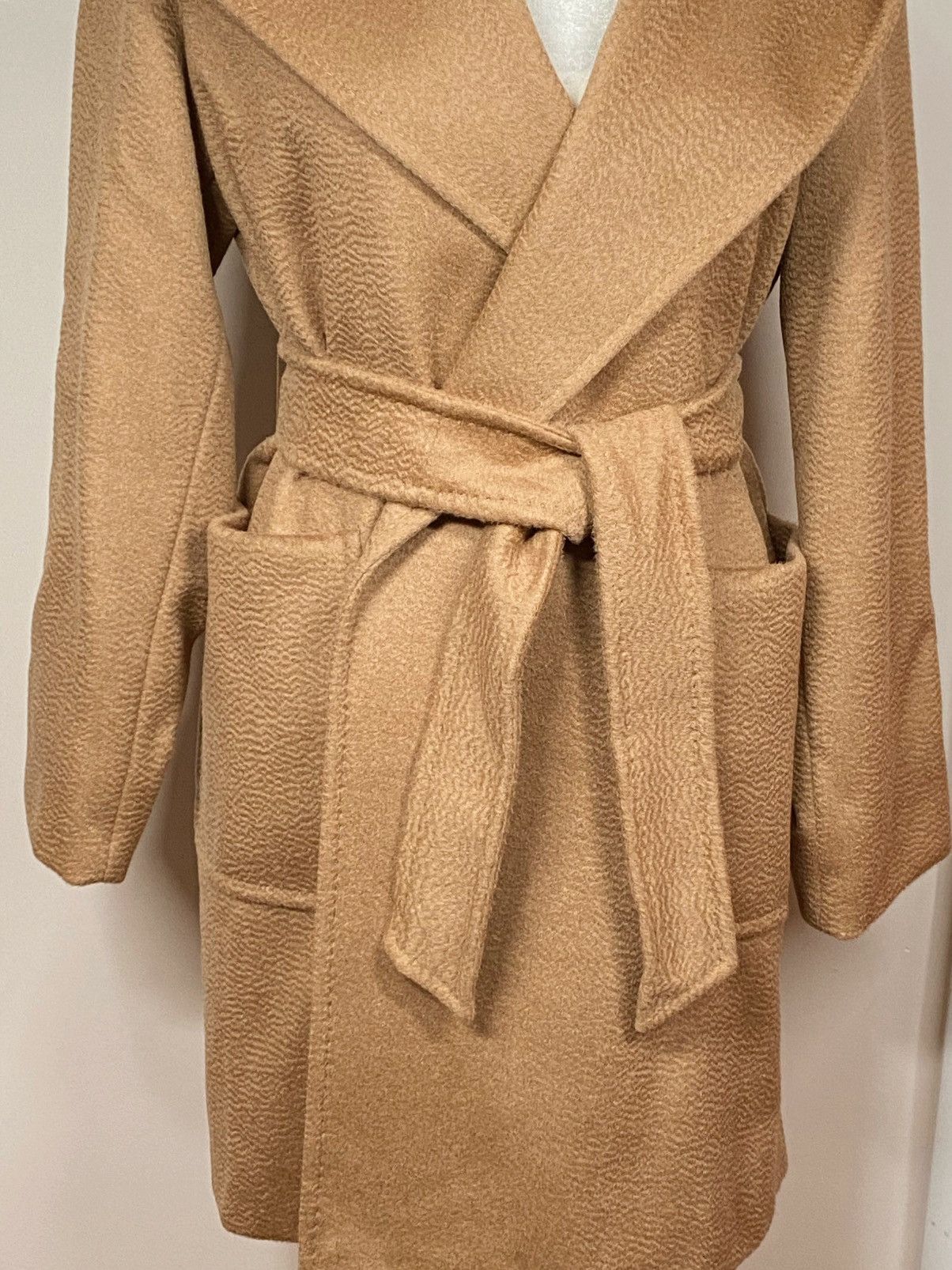 Max Mara Max Mara Rialto Camel Hair Belted Short Hooded Coat size 14 Size XL / US 12-14 / IT 48-50 - 7 Thumbnail