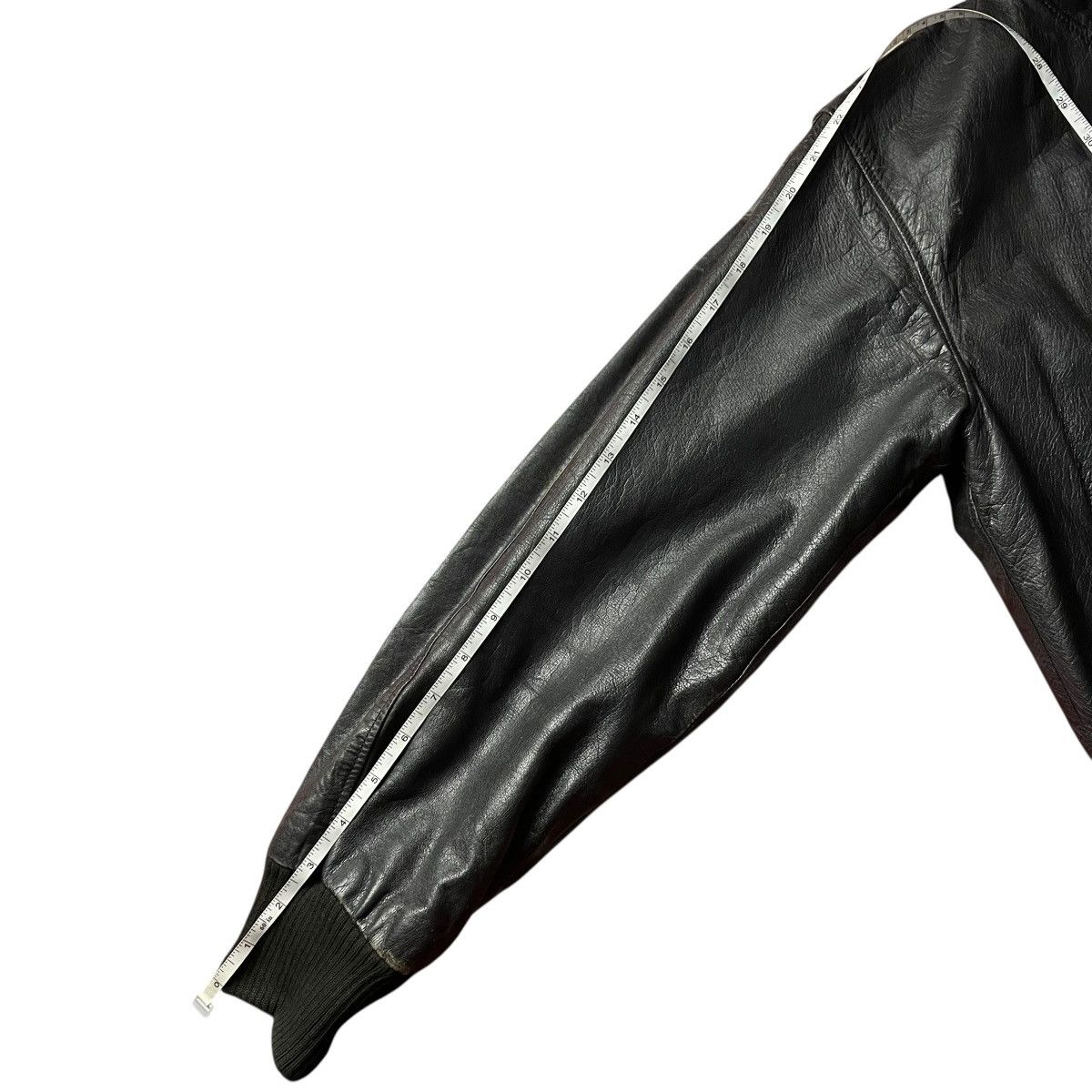14th Addiction VINTAGE DISTRESSED JAPANESE GENUNE LEATHER BOMBER JACKET Size US L / EU 52-54 / 3 - 9 Thumbnail