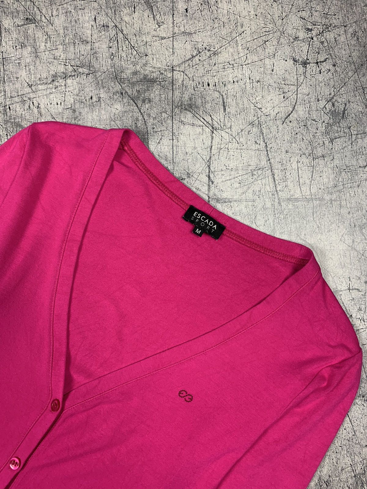 Escada Sport Escada Sport Women’s Cardigan Button Up Size M Pink Y2K Logo Size M / US 6-8 / IT 42-44 - 2 Thumbnail