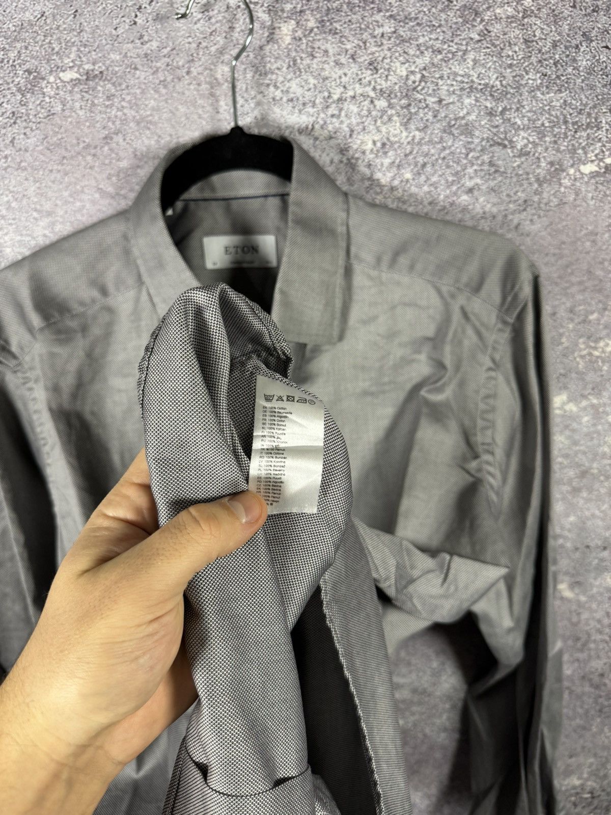 Eton ETON York Slim Formal Shirt Men’s Large Button Up Cutaway Size US L / EU 52-54 / 3 - 11 Thumbnail
