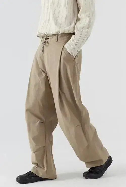 Japanese Brand 20AW Indigo Union Japan Khaki Oversized Osaka Pants Size US 32 / EU 48 - 3 Thumbnail