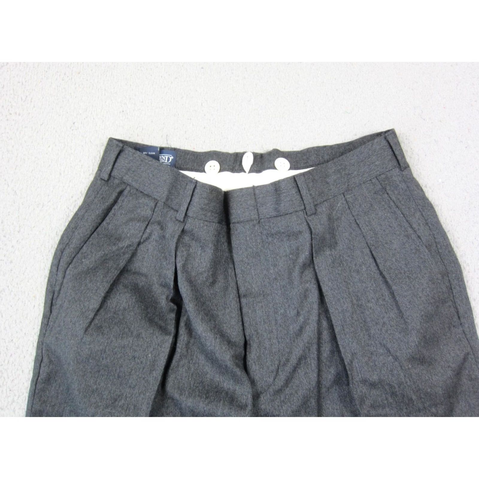 Lands' End VINTAGE Lands End Dress Pants Mens 32x29 Gray 100% Wool Regular Made in USA Size US 32 / EU 48 - 3 Thumbnail
