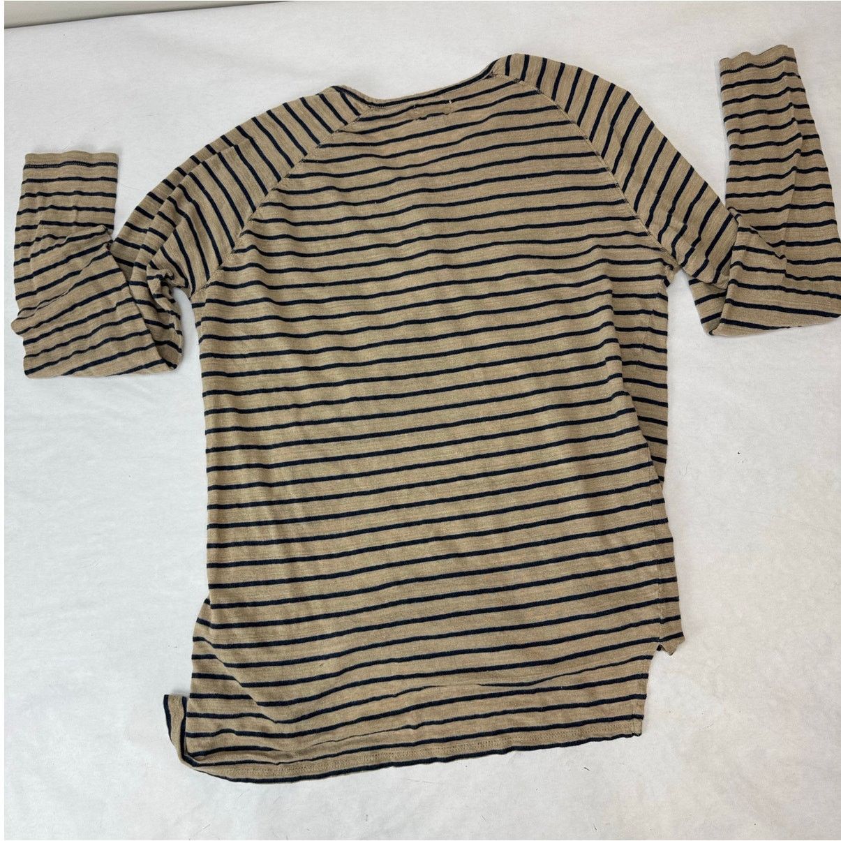 Civil Society Civil Society Linen Shirt Stripes Neutral Beige Blue Large Size L / US 10 / IT 46 - 3 Thumbnail