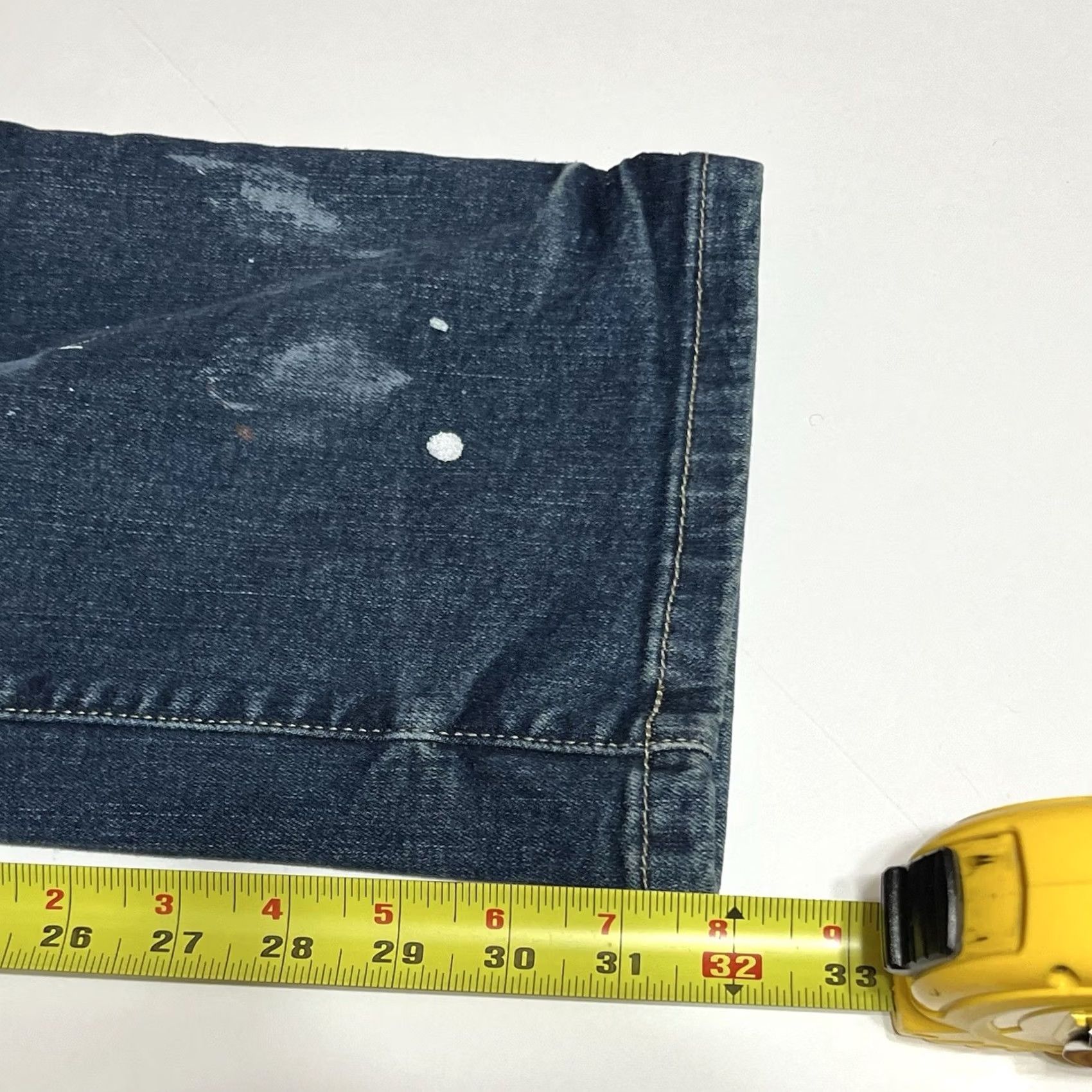 Denime Smoke Rise Jeans Mens Size 42x32 Blue Distressed Denim Motorcycle Straight 5-Pocket Zipper Closure Size US 42 / EU 58 - 7 Thumbnail