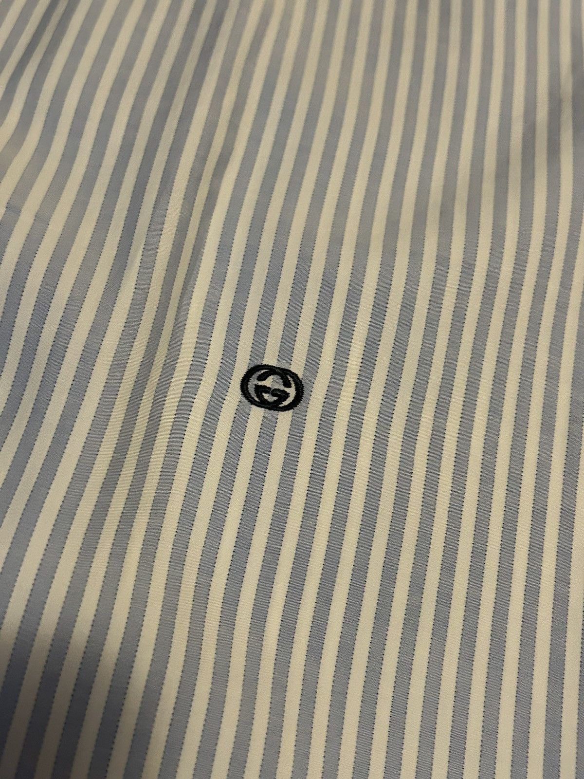 Gucci Blue Contrast Striped Button-Up Shirt Size US XL / EU 56 / 4 - 13 Thumbnail