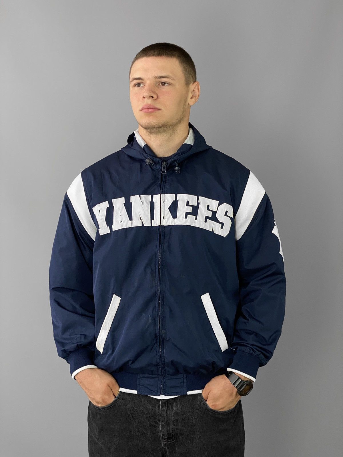 MLB × New York Yankees × Starter Vintage Yankees Jacket Genuine Merchandise Size US M / EU 48-50 / 2 - 1 Thumbnail