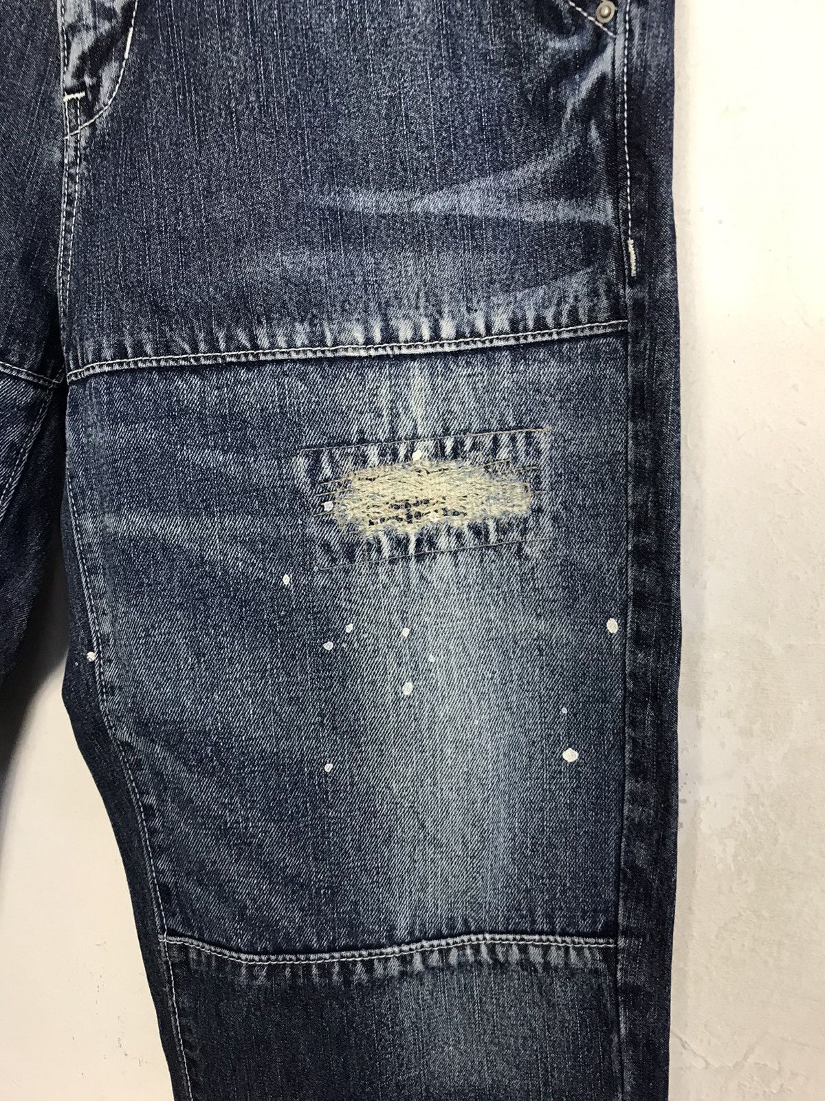 Japanese Brand × Vintage Vintage Cube sugar Buckle Back Distressed Denim Short Size US 30 / EU 46 - 5 Thumbnail