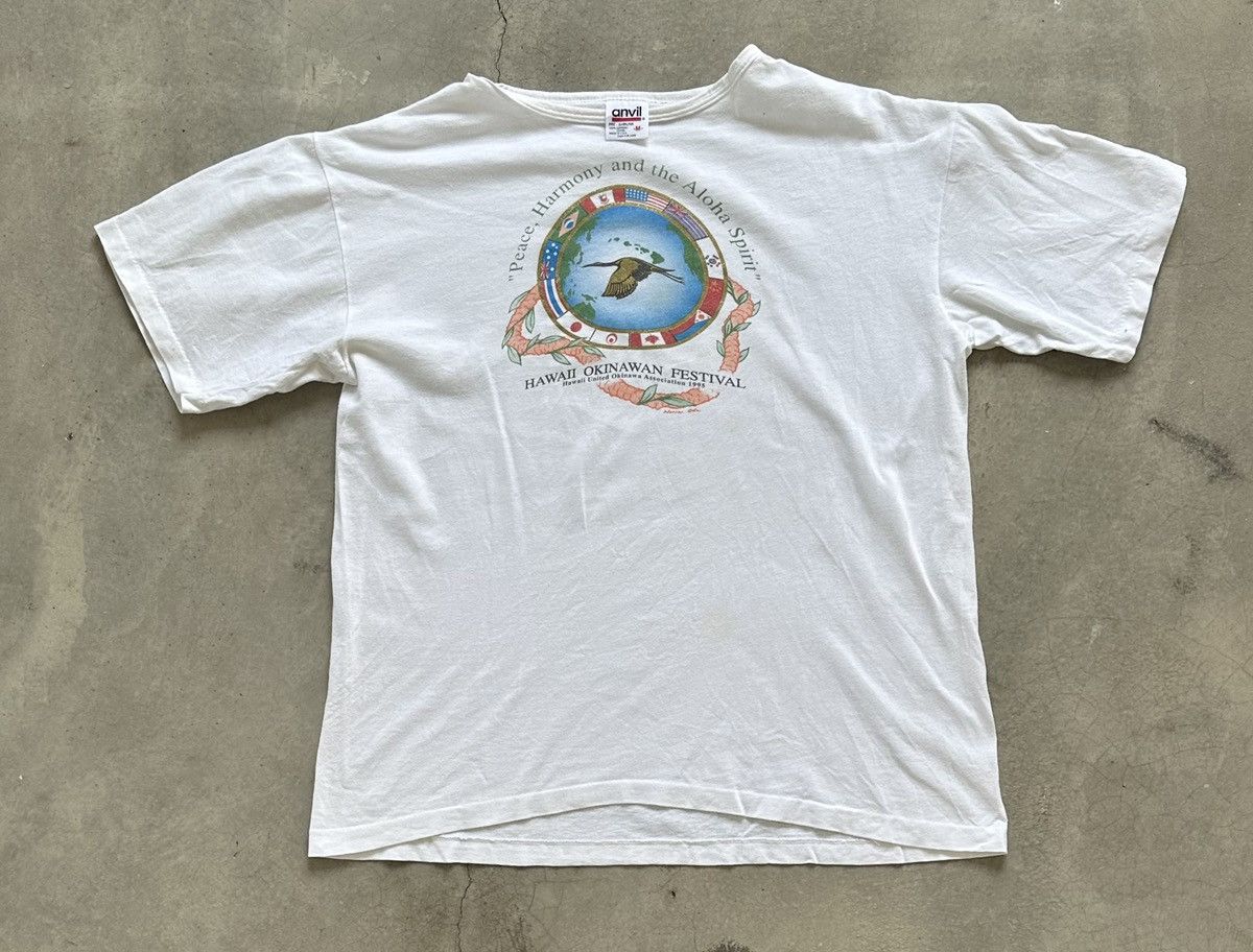 Anvil × Vintage VINTAGS HAWAII OKINAWAN FESTIVAL TEE Size US M / EU 48-50 / 2 - 1 Thumbnail