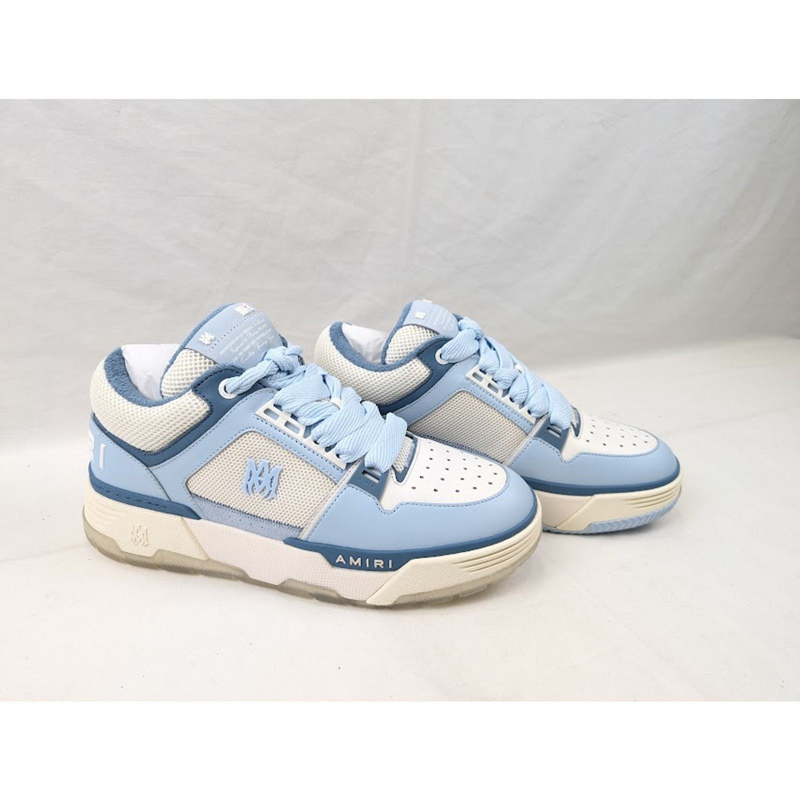 Amiri o1rshd1 MA-1 Low-Top Sneakers in Alabaster Blue Size US 8 / EU 41 - 13 Thumbnail