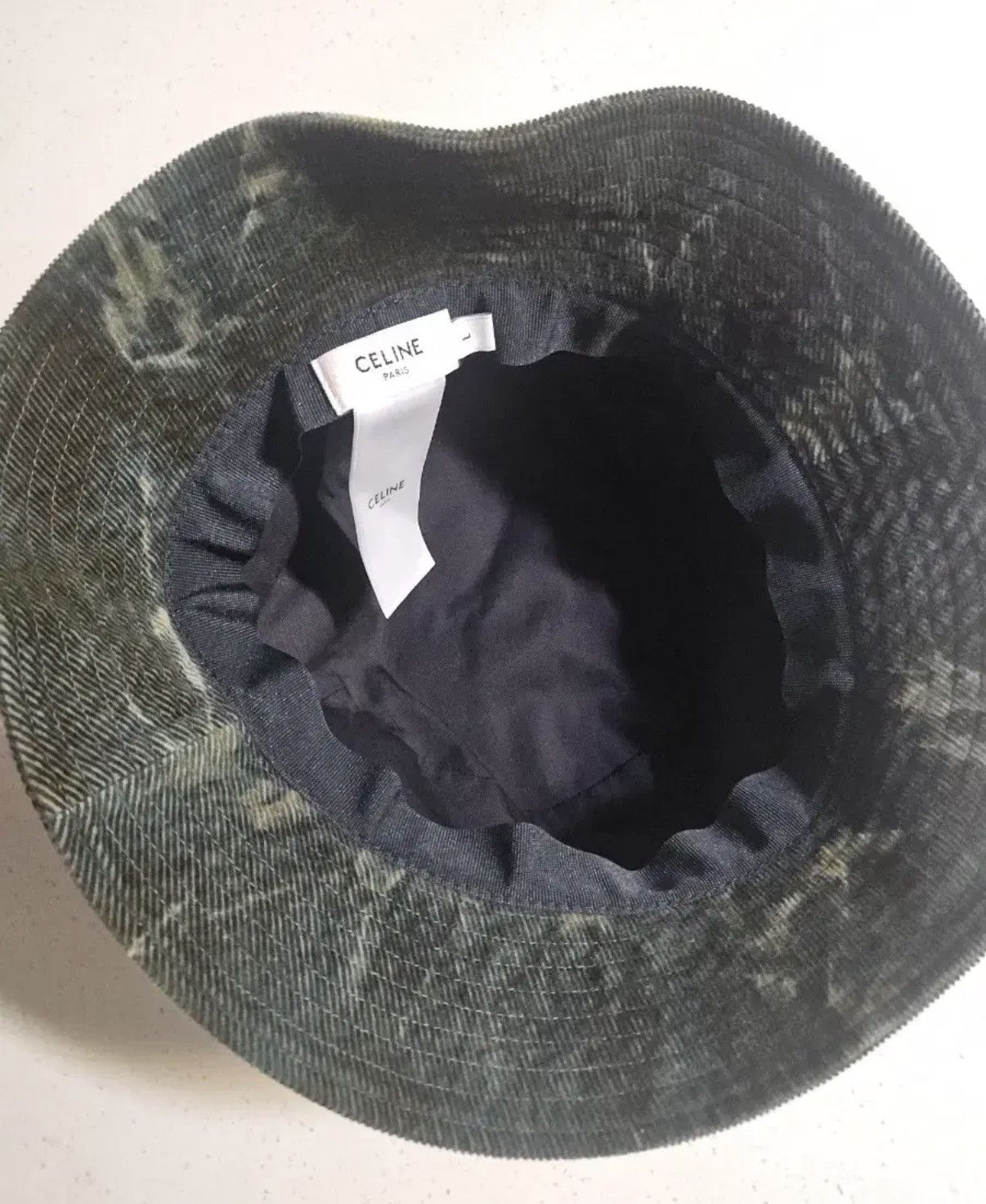 NWT Celine Tie Dye Bucket Hat Size S Celine Green Cotton Tie-Dye Logo Bucket Hat Size 57 cm main image 4