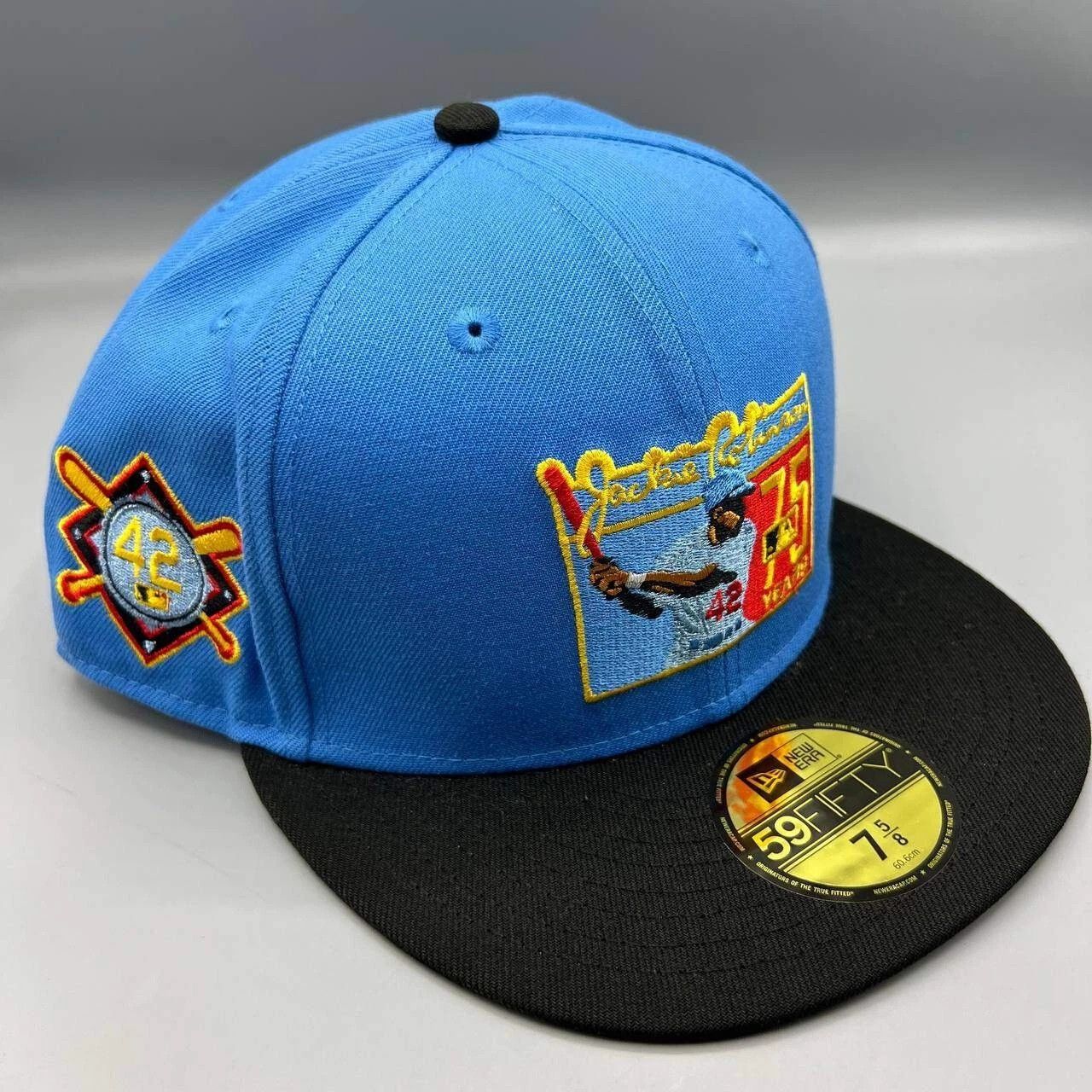 New Era Brooklyn Dodgers Jackie Robinson 42 Hat Men 7 5/8 MLB Fitted Size ONE SIZE - 1 Thumbnail